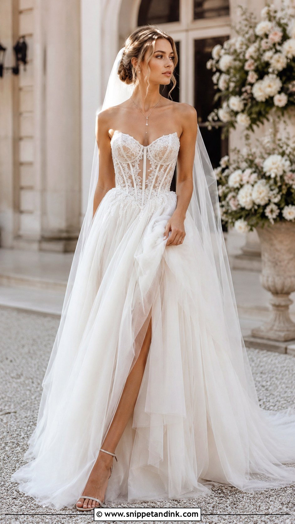 Corset Tulle Wedding Dress - Snippet and Ink - 25 Soft Romantic Wedding Dress Ideas