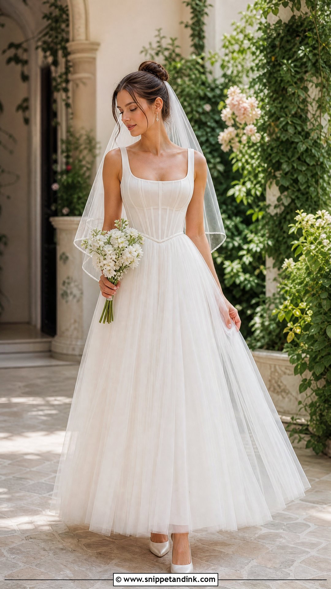 Corset Tulle Wedding Dress - Snippet and Ink - 20 Wedding Dress Without Train Ideas