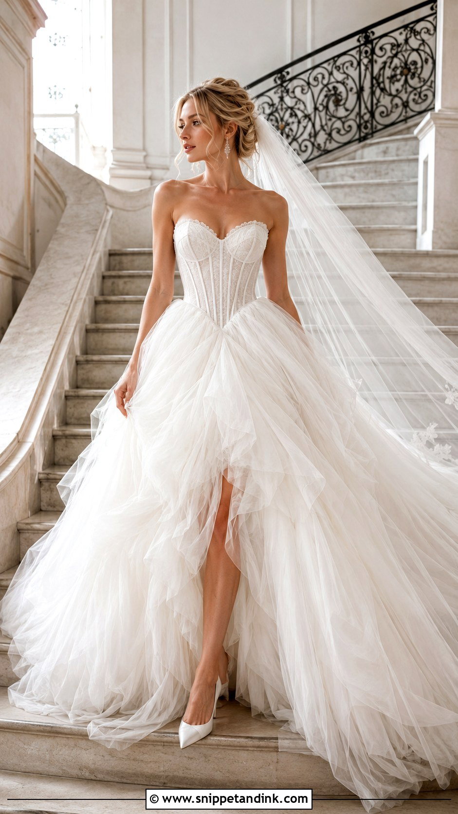 Corset Tulle Wedding Dress - Snippet and Ink - 20 Brides Wedding Dress Ideas
