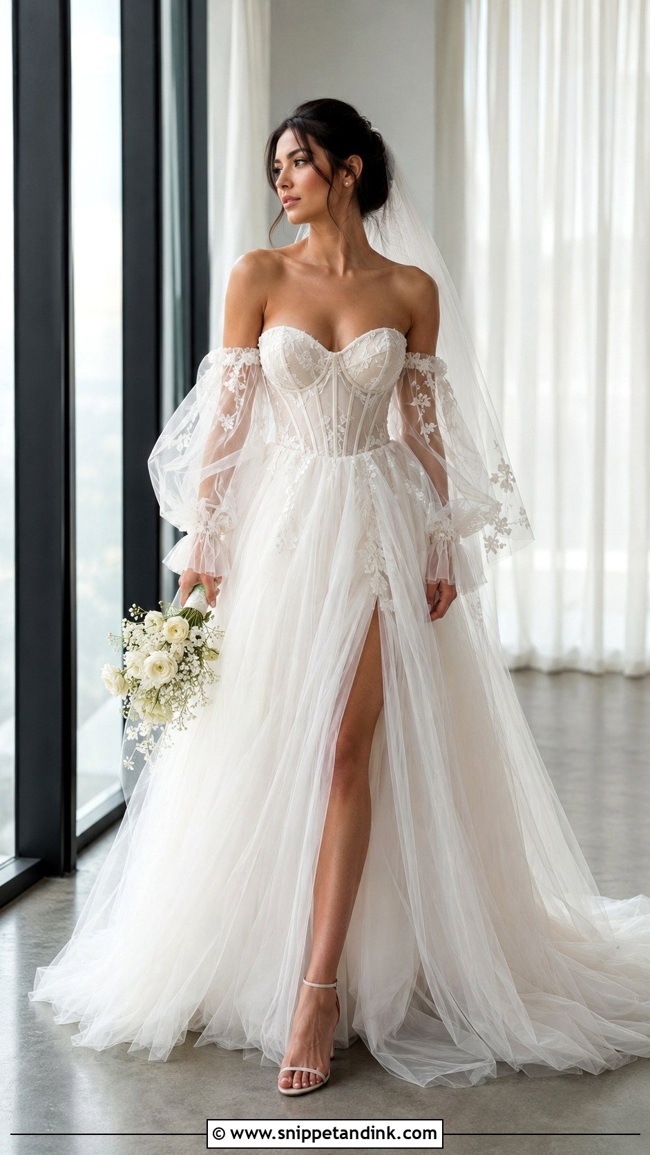 Corset Tulle Wedding Dress - Snippet and Ink - 20 Fashion Wedding Dress Ideas