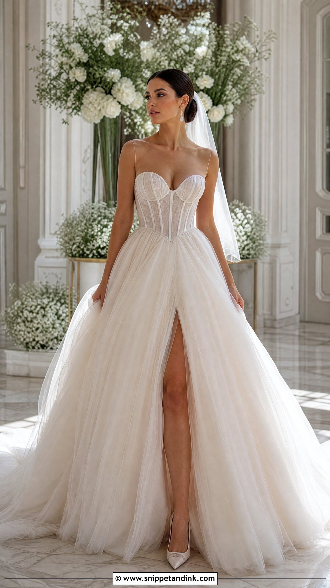 Corset Tulle Wedding Dress - Snippet and Ink - 20 Tool Wedding Dress Ideas