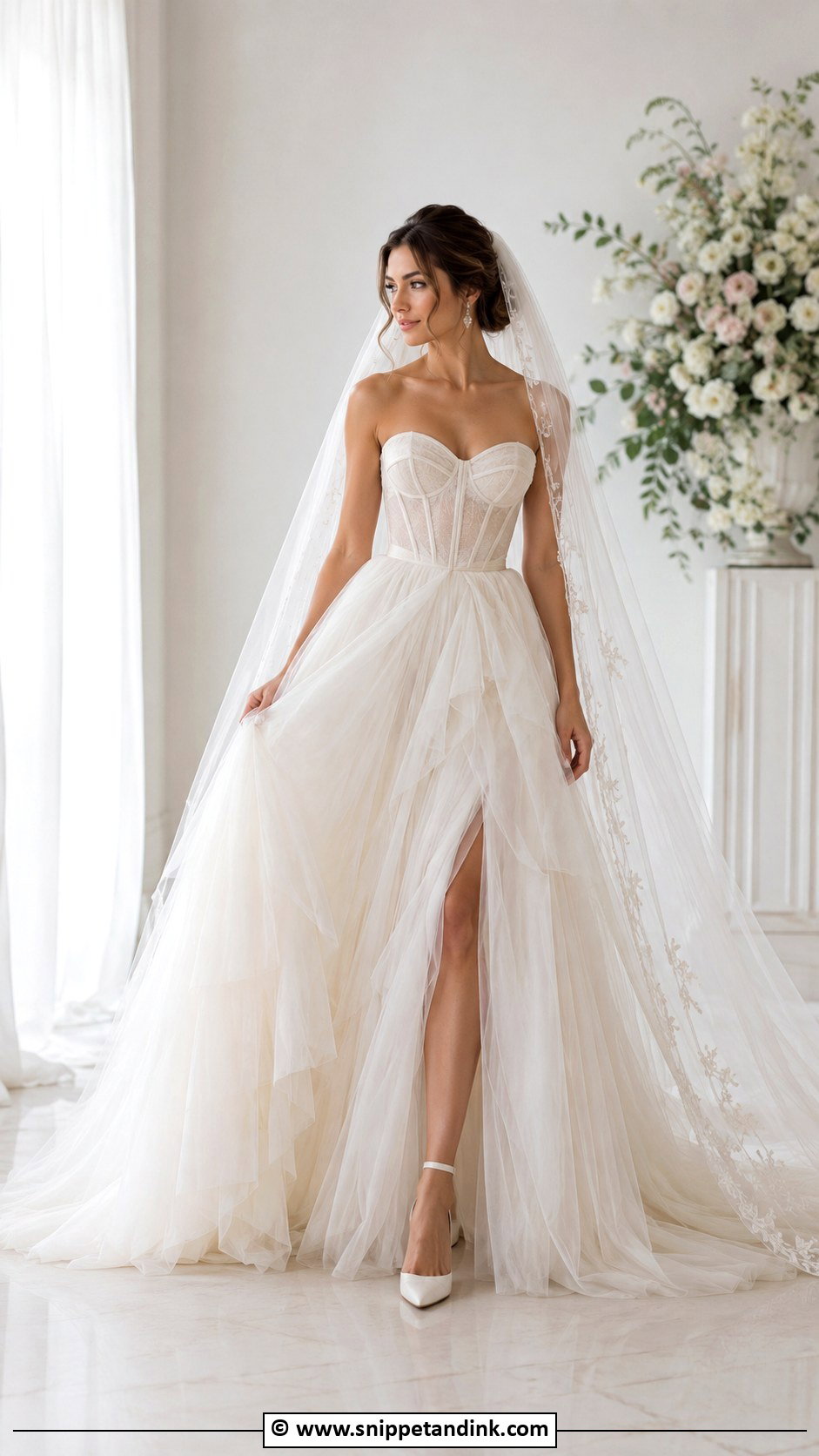 Corset Tulle Wedding Dress - Snippet and Ink - 30 Tulle Wedding Dress Ideas