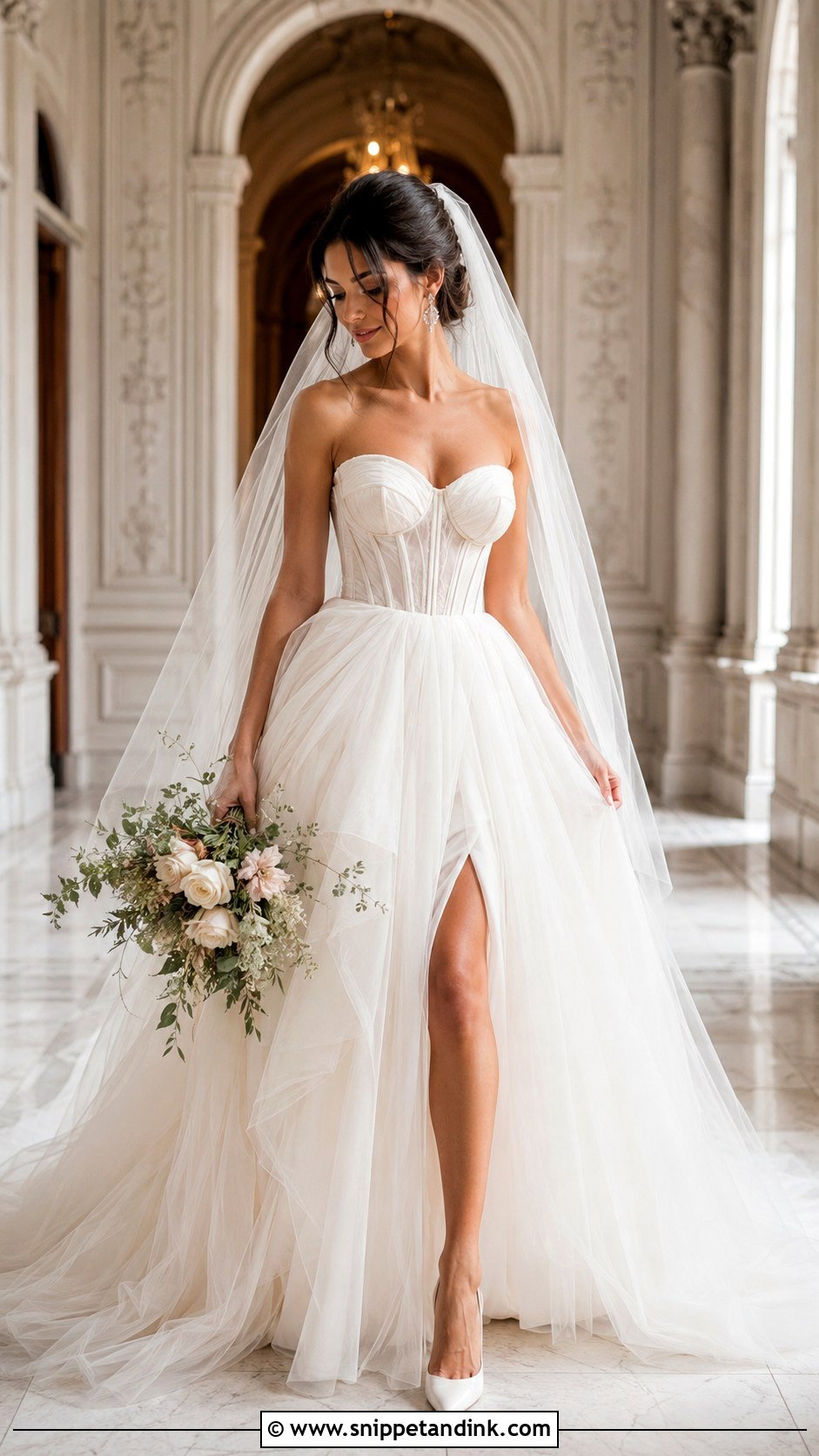 Corset Tulle Wedding Gown - Snippet and Ink - 20 Brides Gown Ideas