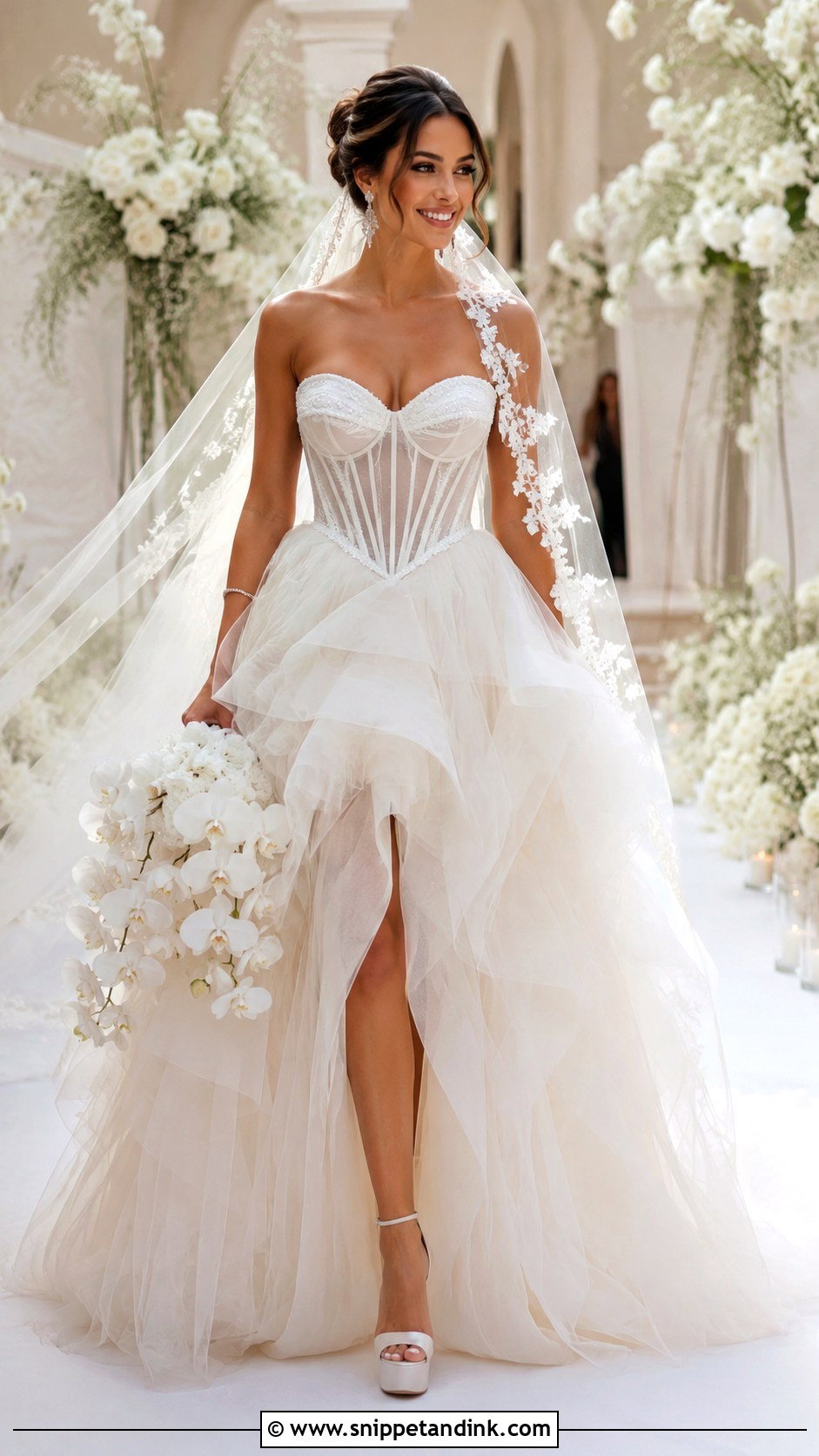 Corset Tulle Wedding Gown - Snippet and Ink - 20 Big Wedding Gown Ideas