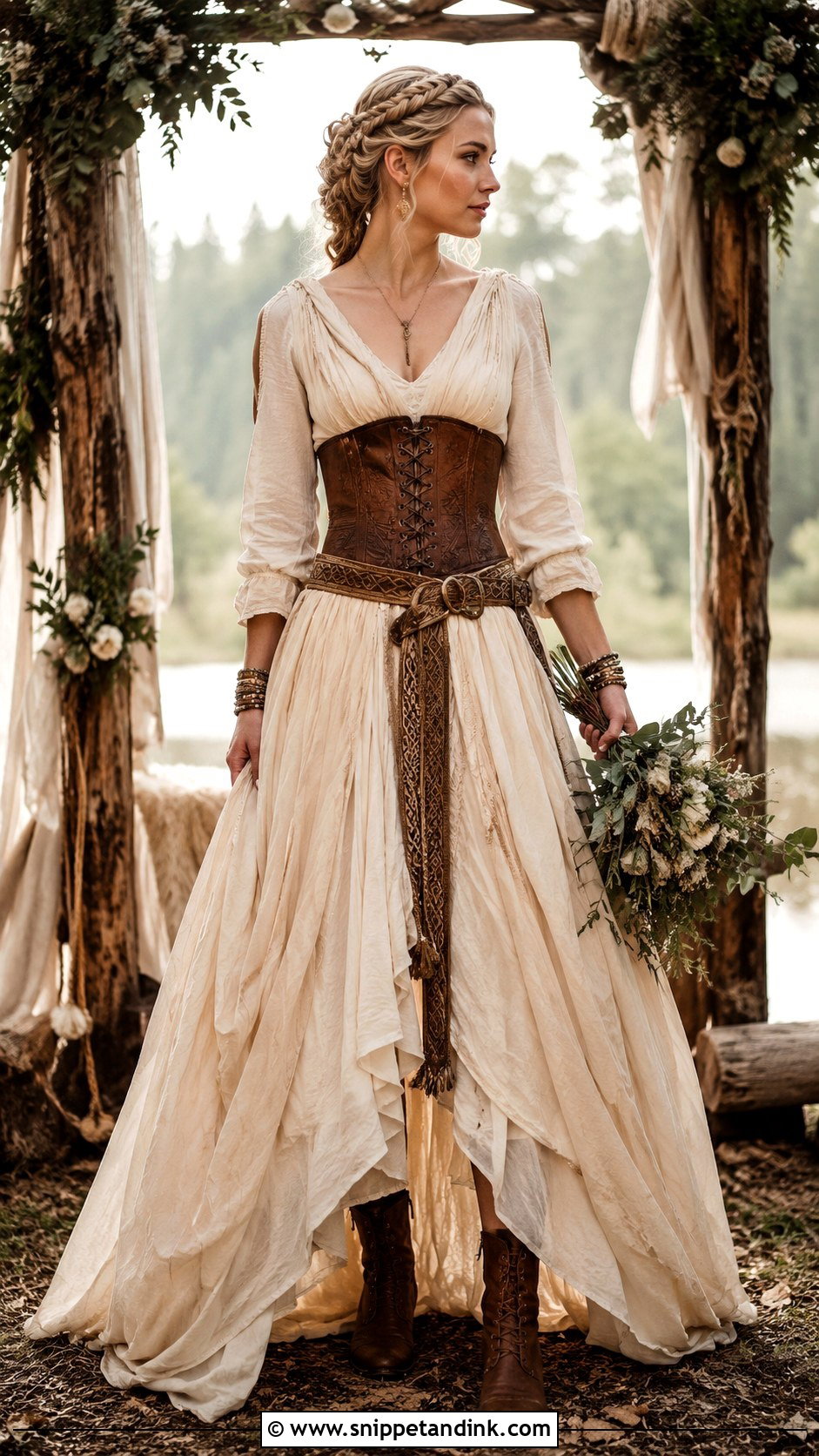 Corset Viking Wedding Dress - Snippet and Ink - 30 Viking Wedding Dress Ideas