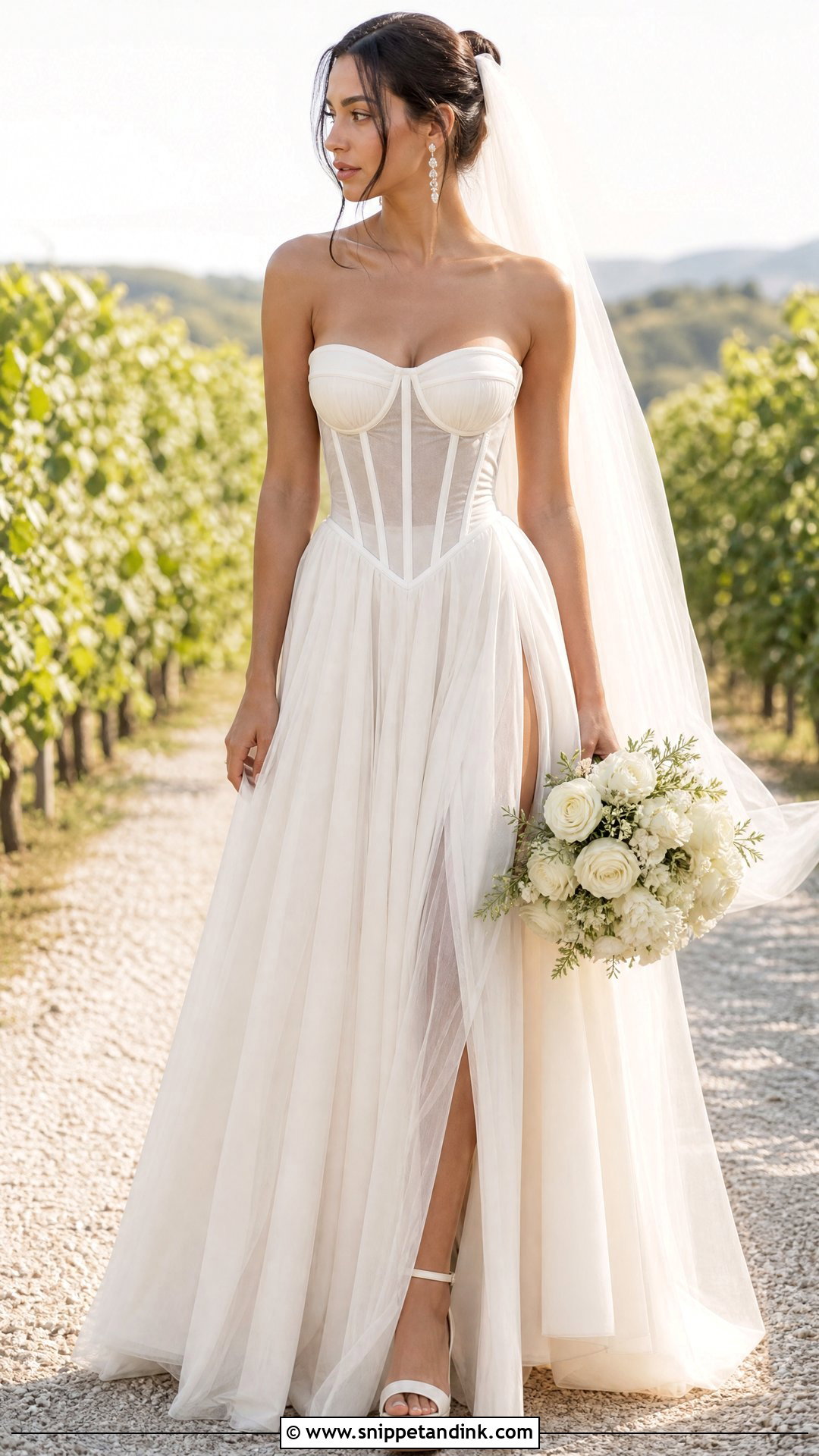 Corset Vineyard Wedding Dress - Snippet and Ink - 20 Vineyard Wedding Dress Ideas