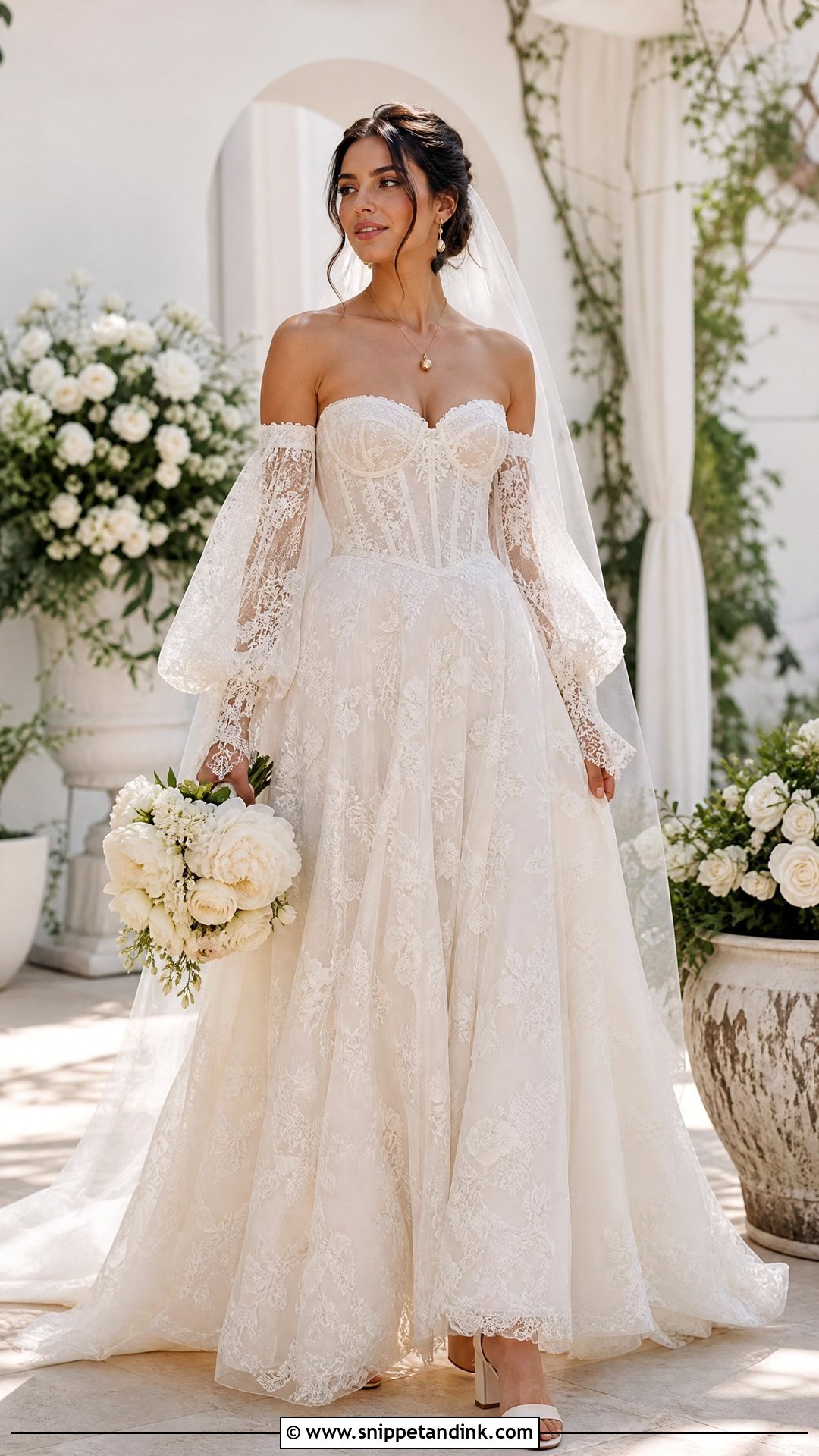 Corset Vintage Bohemian Lace Wedding Dress - Snippet and Ink - 20 Vintage Bohemian Lace Wedding Dress Ideas
