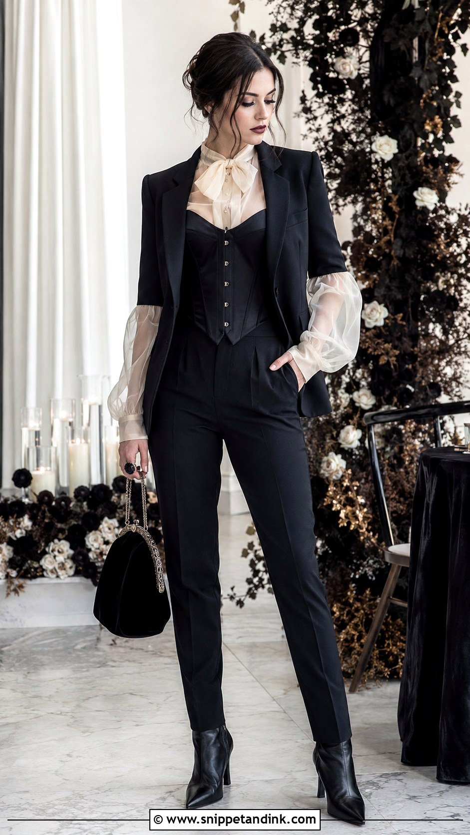 Corset Waistcoat Goth Wedding Suit - Snippet and Ink - 20 Goth Wedding Suit Ideas