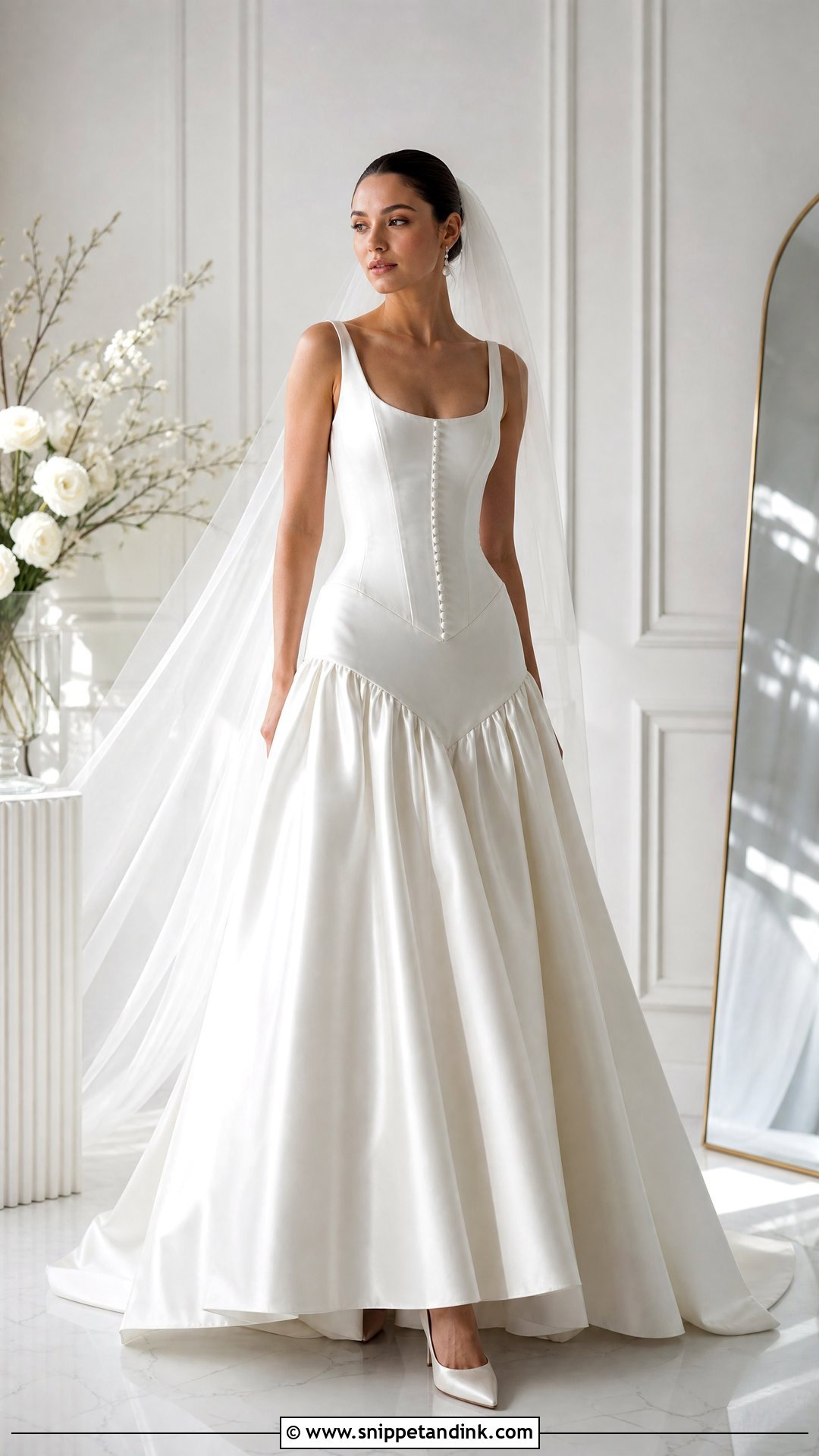 Corset Wedding Dress Buttons With A Drop Waist - Snippet and Ink - 20 Wedding Dress Buttons Ideas
