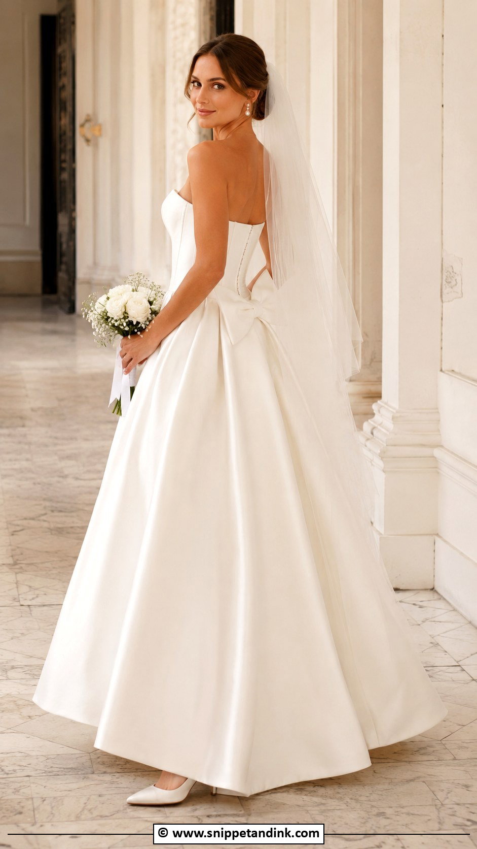 Corset Wedding Dress With Bow - Snippet and Ink - 30 Corset Wedding Dresses