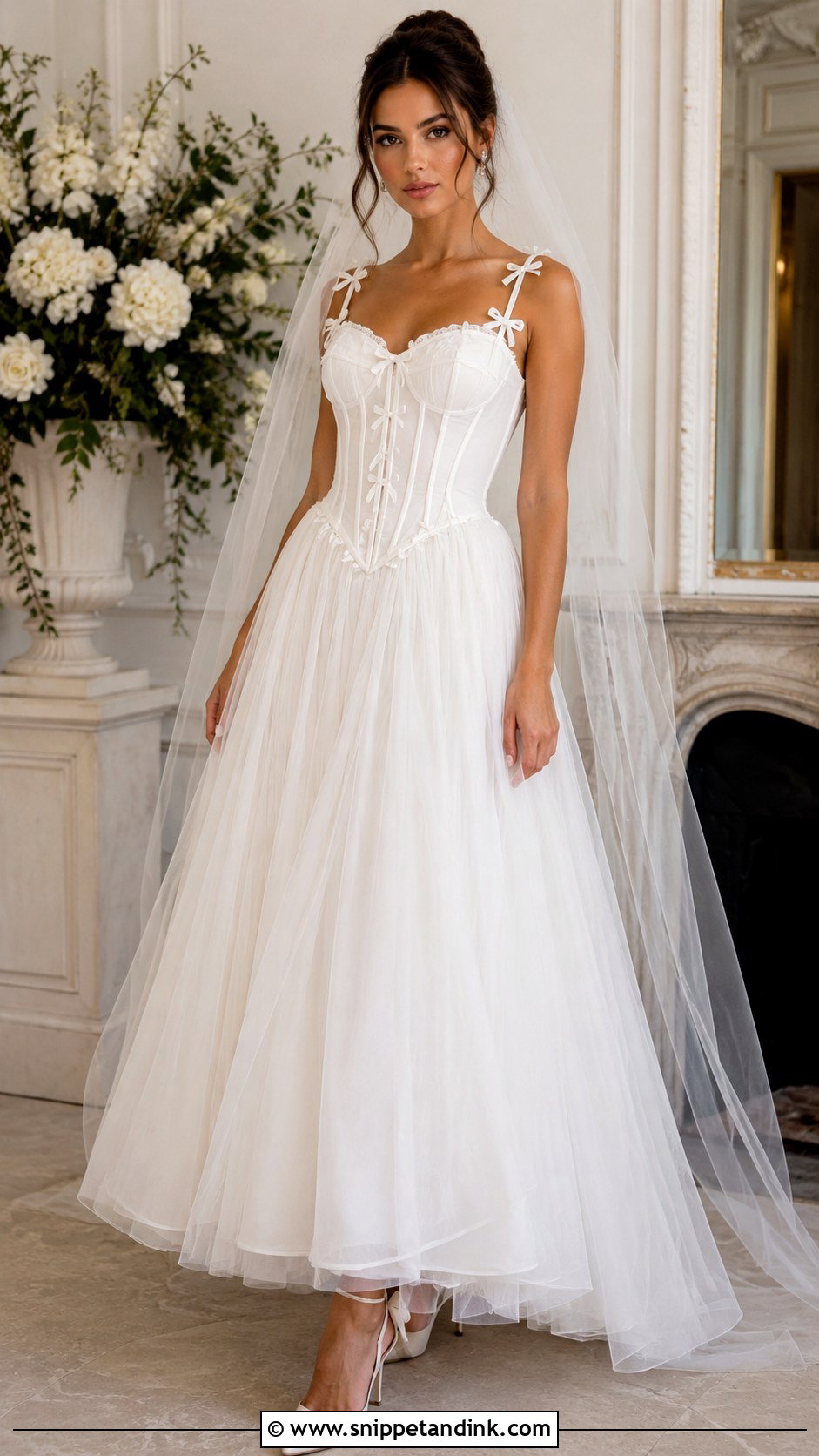 Corset Wedding Dress With Bows - Snippet and Ink - 20 Girly Wedding Dress Ideas
