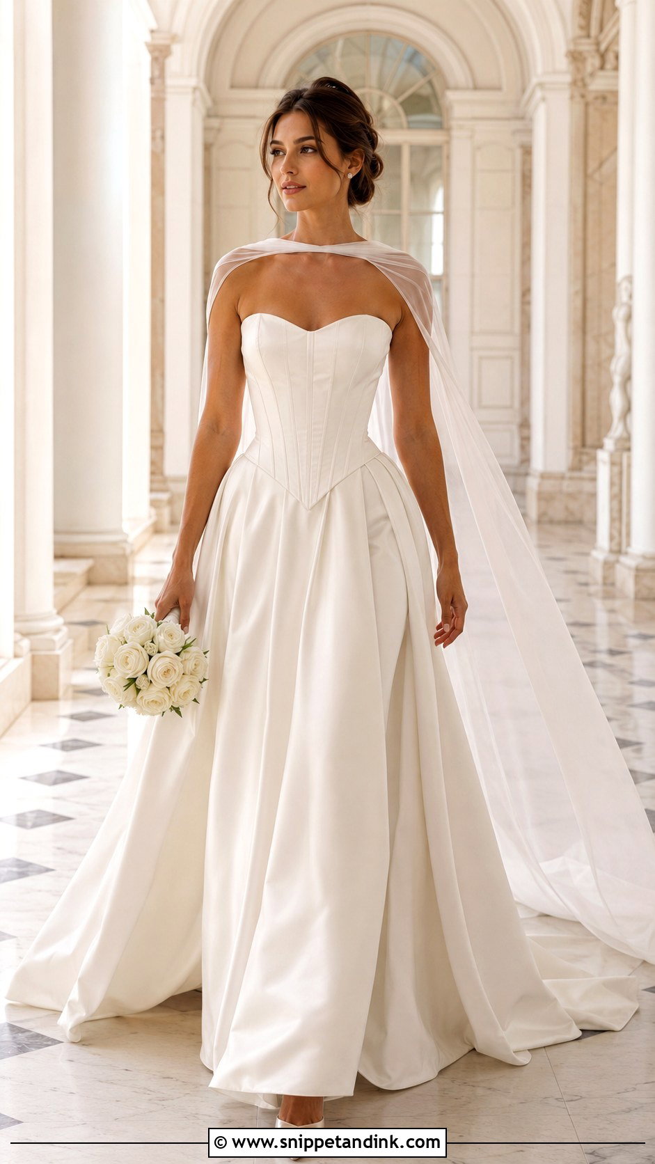 Corset Wedding Dress With Cape - Snippet and Ink - 20 Long Corset Wedding Dress Ideas
