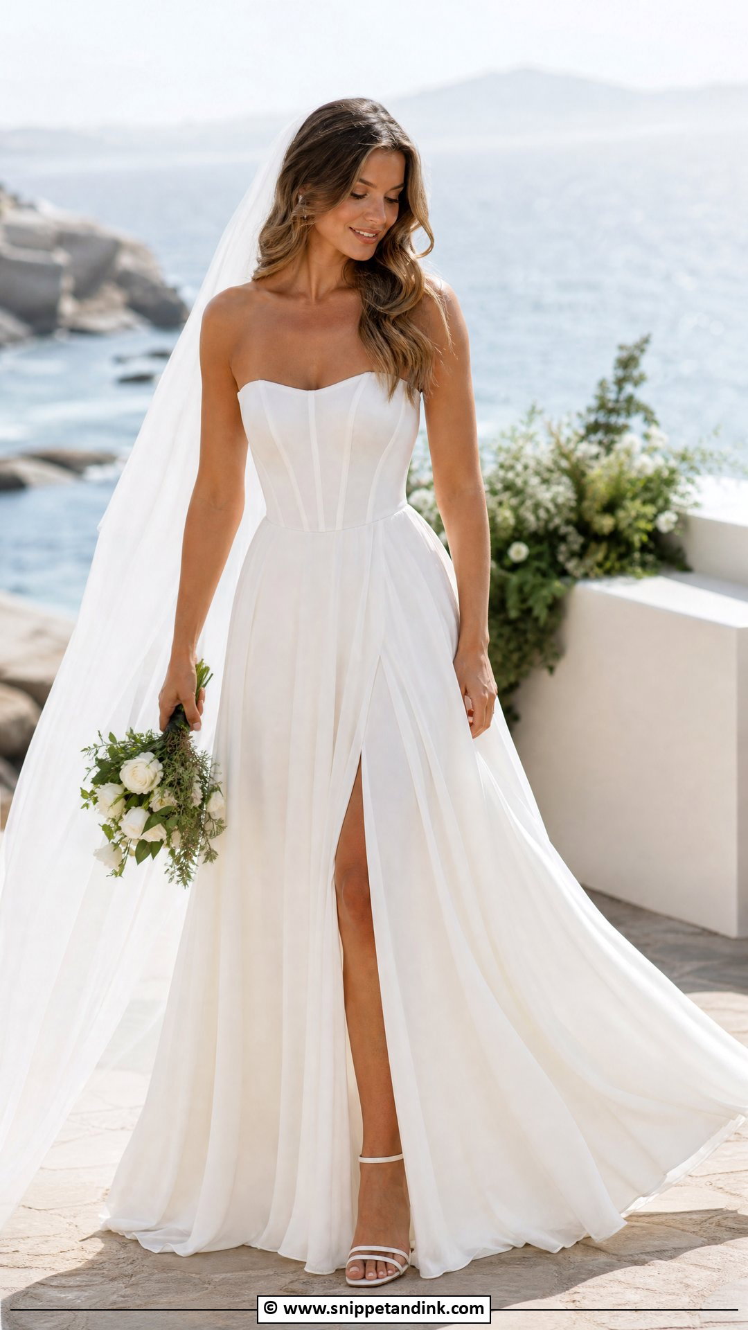 Corset Wedding Dress With Chiffon Skirt - Snippet and Ink - 35 Corset Wedding Dress Ideas