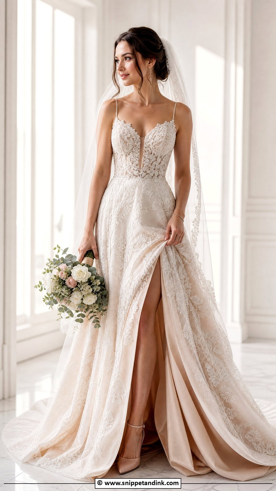 Corset Wedding Dress With Colored Lining - Snippet and Ink - 35 Corset Wedding Dress Ideas