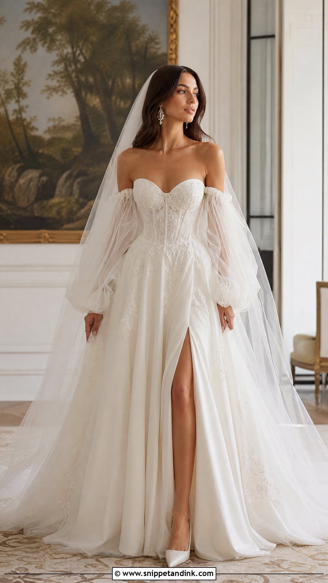 Corset Wedding Dress With Detachable Sleeves - Snippet and Ink - 20 Unique Modern Wedding Dress Ideas