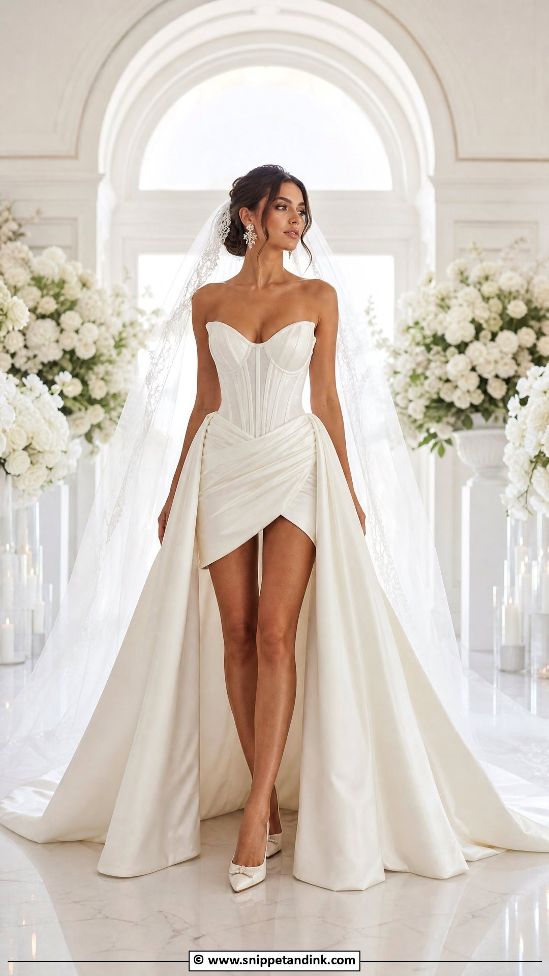 Corset Wedding Dress With Detachable Train - Snippet and Ink - 35 Corset Wedding Dress Ideas