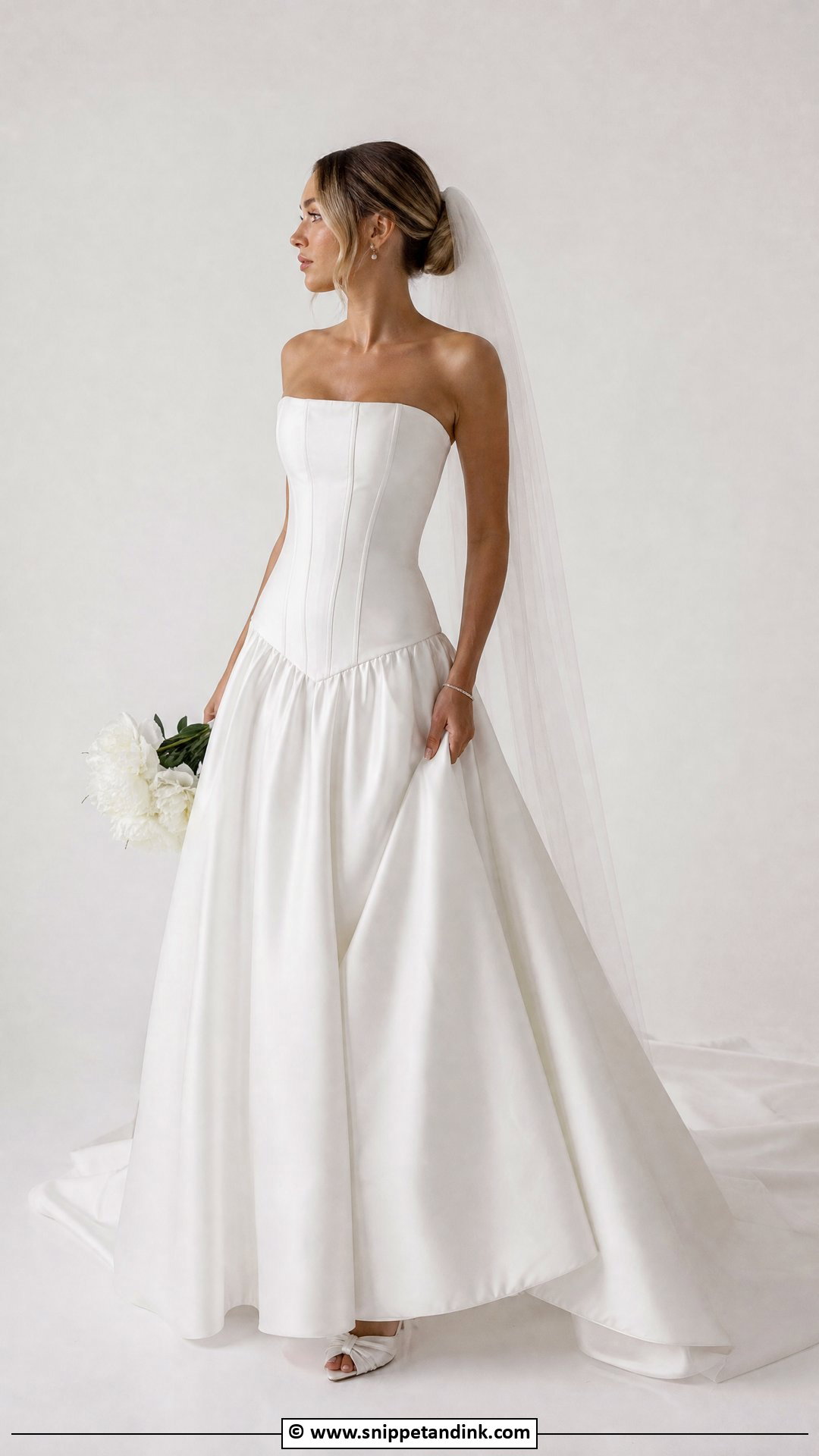 Corset Wedding Dress With Drop Waist - Snippet and Ink - 35 Corset Wedding Dress Ideas