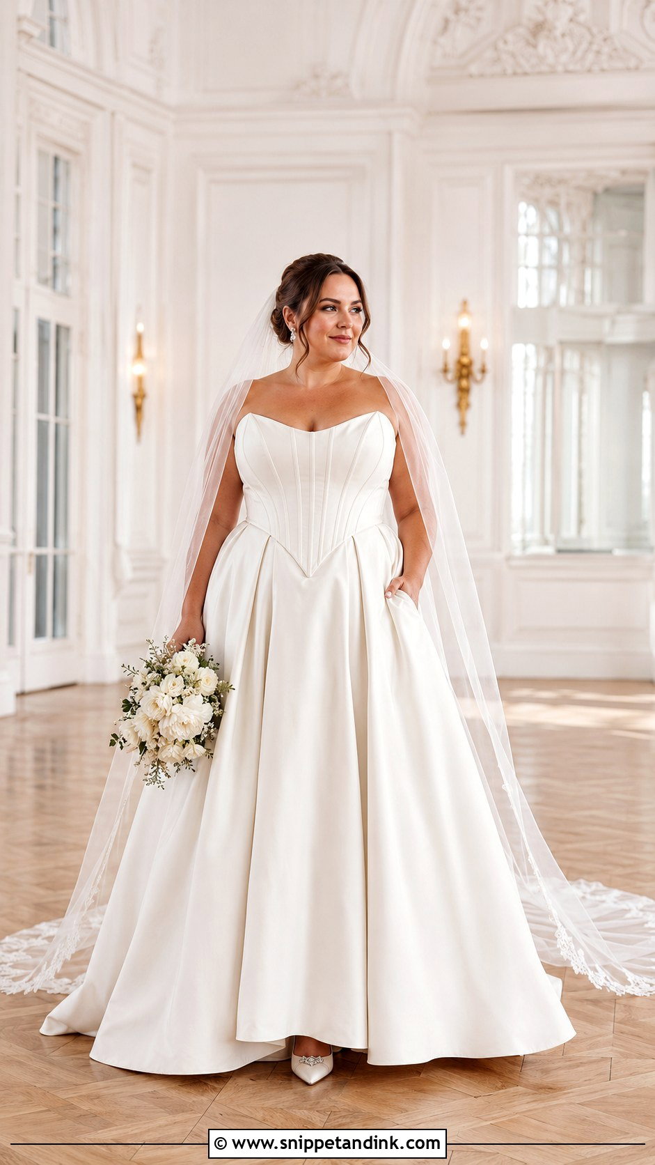 Corset Wedding Dress With Full Skirt - Snippet and Ink - 20 Wedding Dresses for Midsize Brides