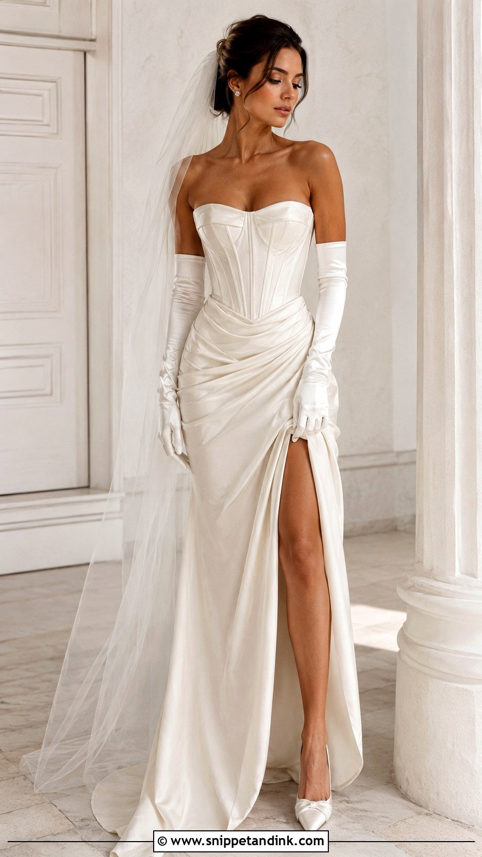 Corset Wedding Dress With Gloves - Snippet and Ink - 25 Wedding Dresses with Gloves