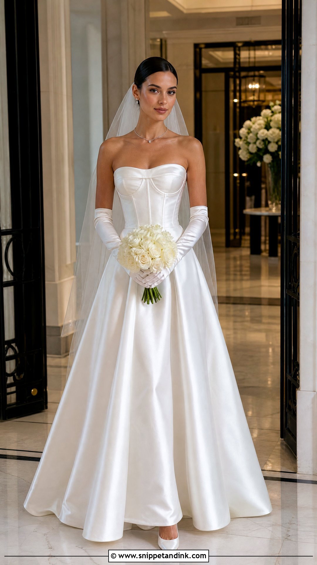 Corset Wedding Dress With Gloves - Snippet and Ink - 25 Luxurious Wedding Dress Ideas