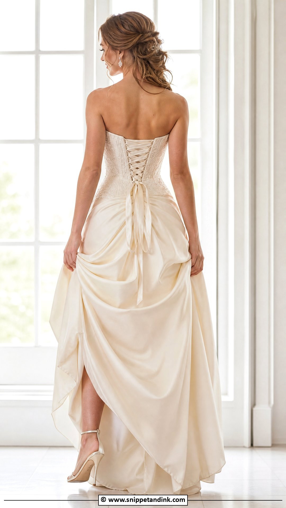 Corset Wedding Dress With Lace Up Back - Snippet and Ink - 35 Corset Wedding Dress Ideas