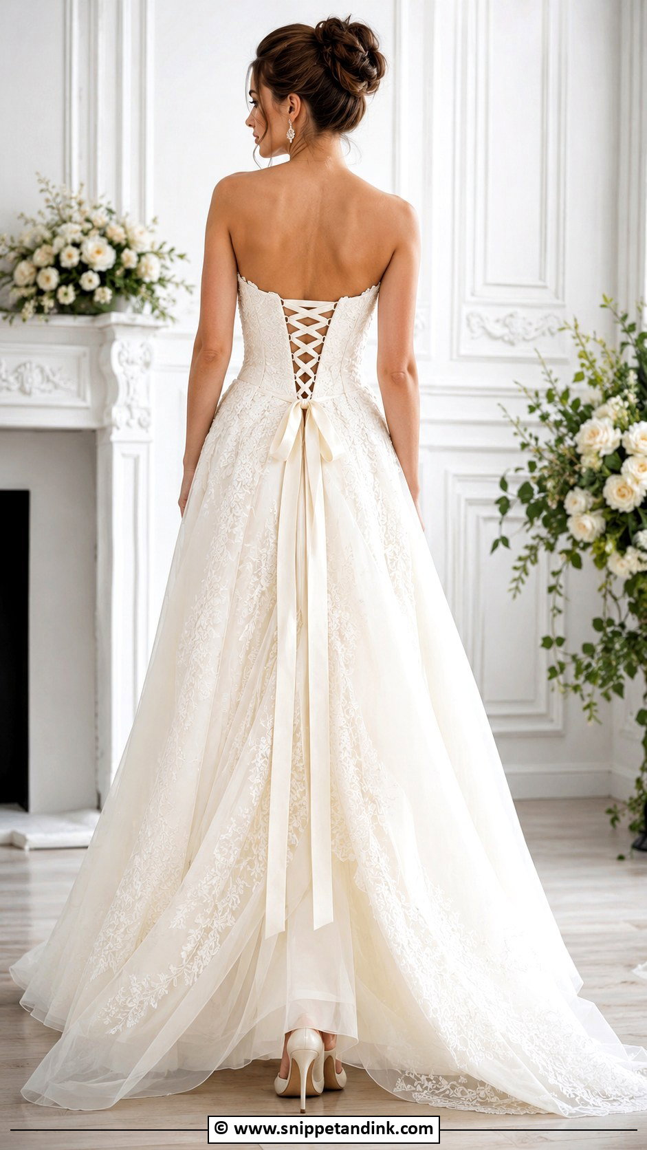 Corset Wedding Dress With Lace Up Back - Snippet and Ink - 30 Corset Wedding Dresses