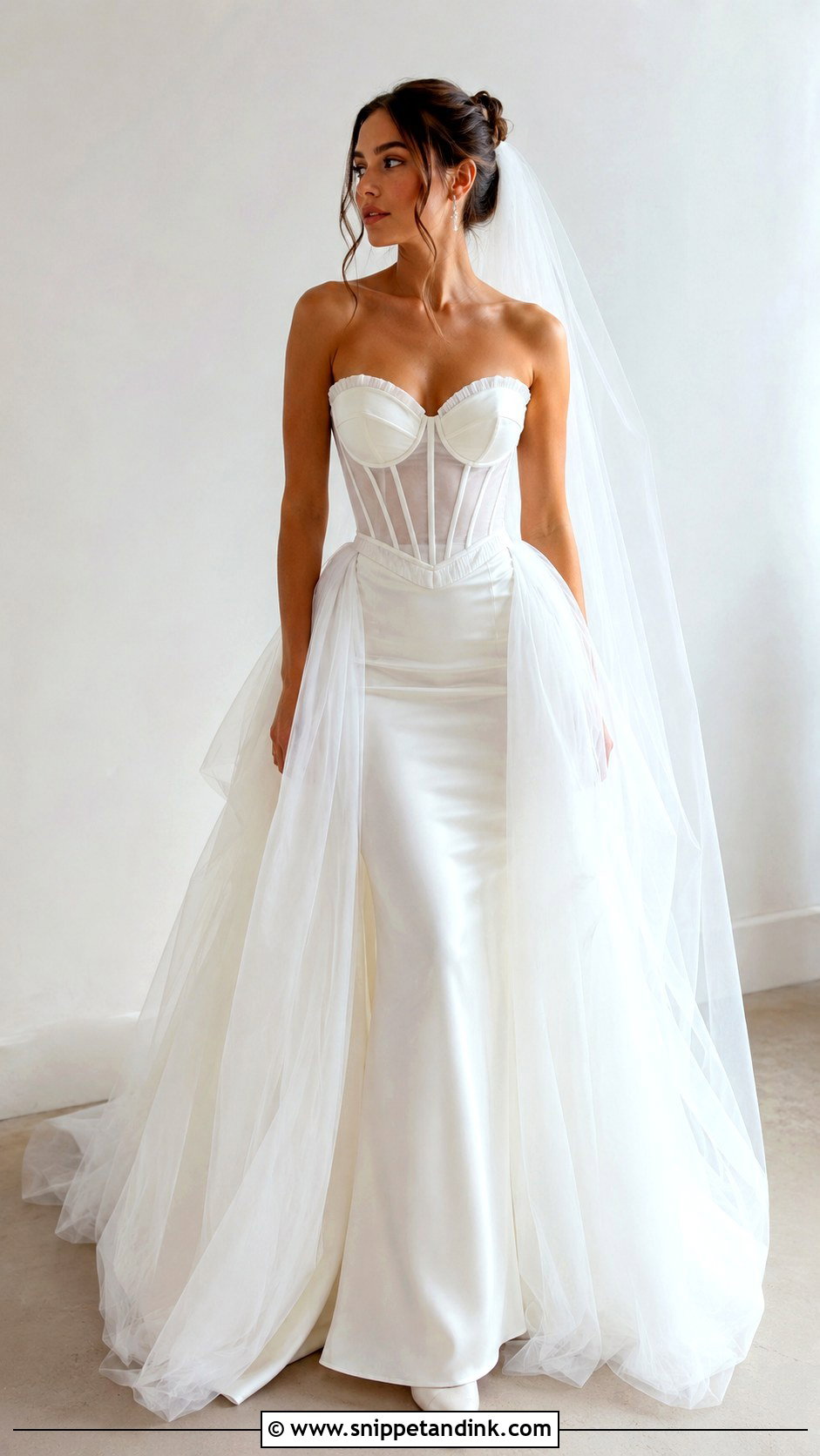 Corset Wedding Dress With Overskirt - Snippet and Ink - 25 Overskirt Wedding Dress Ideas