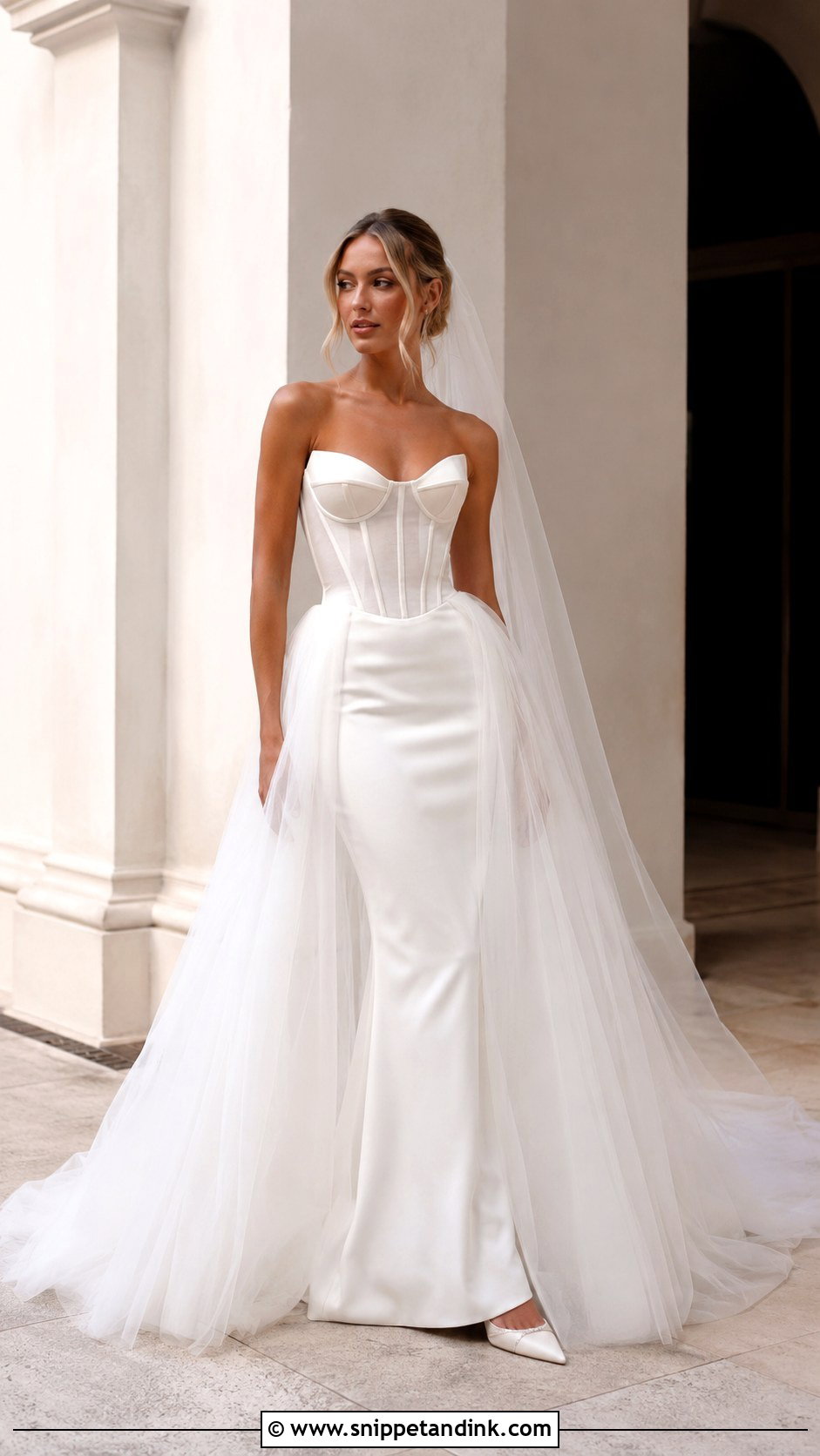 Corset Wedding Dress With Overskirt - Snippet and Ink - 25 Wedding Dress with Overskirt Ideas