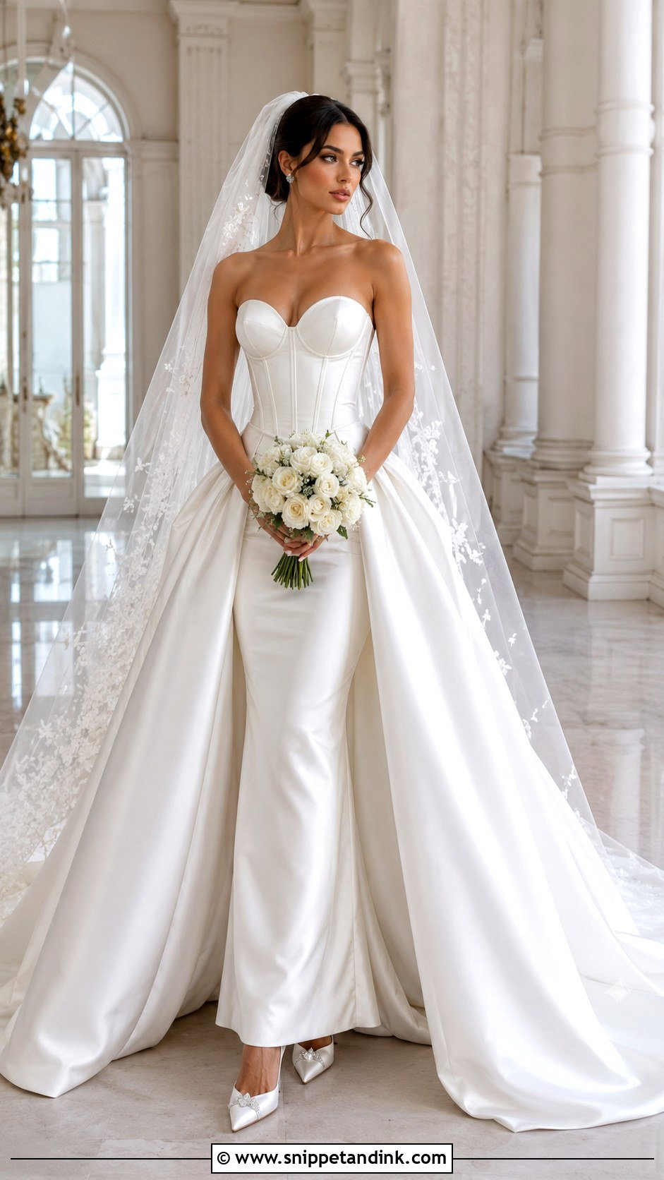 Corset Wedding Dress With Overskirt - Snippet and Ink - 20 Corset Bride Dress Ideas