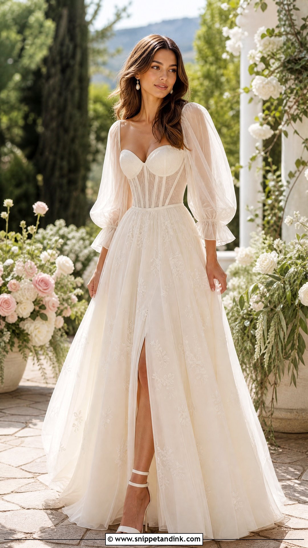 Corset Wedding Dress With Puff Sleeves - Snippet and Ink - 25 Wedding Dress with Corset Ideas