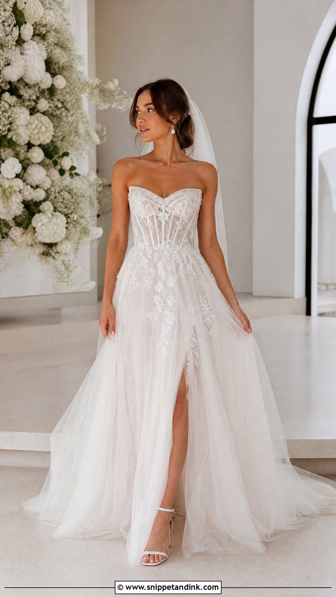 Corset Wedding Dress With Sheer Bodice - Snippet and Ink - 25 Wedding Dress with Corset Ideas