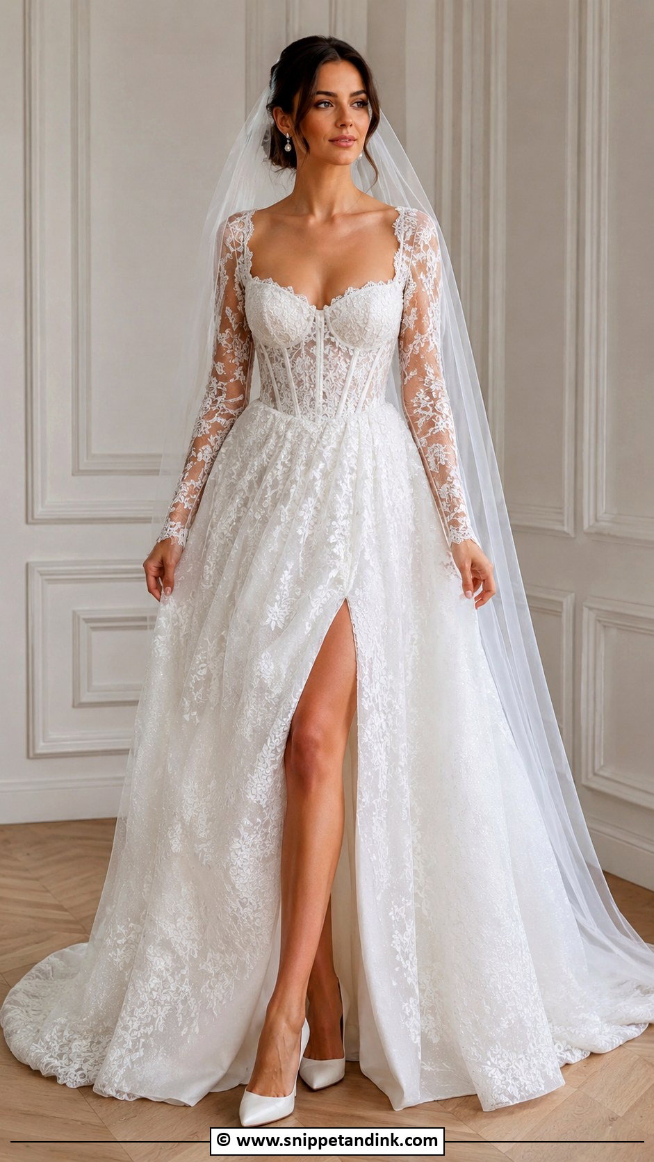 Corset Wedding Dress With Sleeves - Snippet and Ink - 30 Corset Wedding Dresses