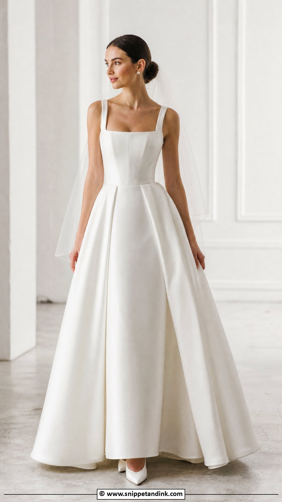 Corset Wedding Dress With Square Neck - Snippet and Ink - 35 Corset Wedding Dress Ideas