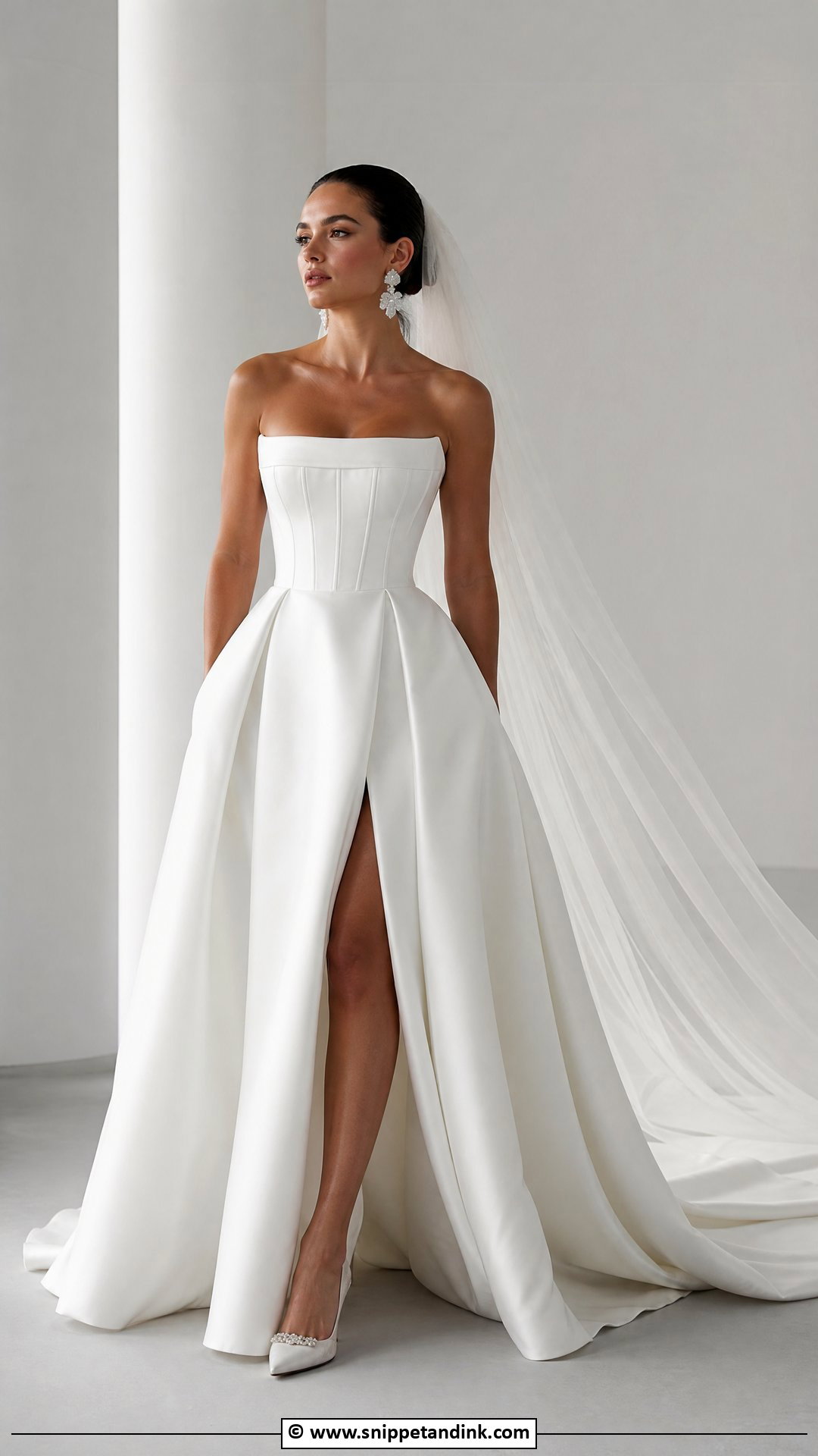 Corset Wedding Dress With Straight Neckline - Snippet and Ink - 35 Corset Wedding Dress Ideas