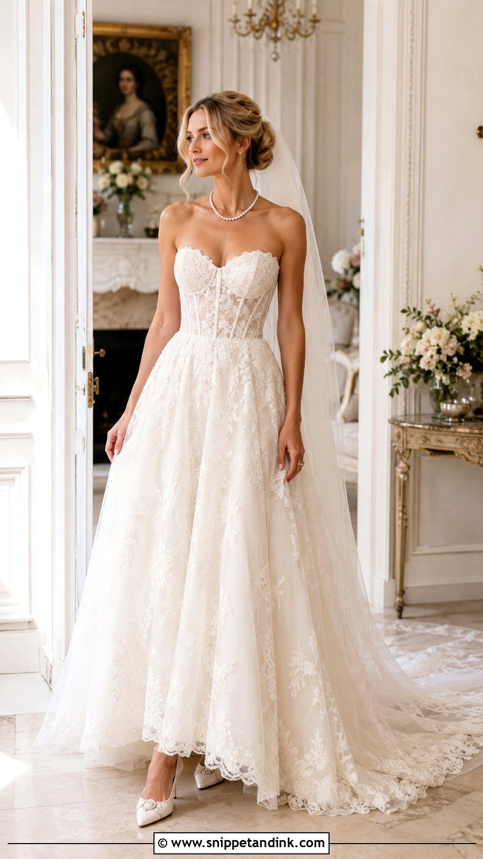 Corset Wedding Dress With Sweetheart Neckline - Snippet and Ink - 25 Vintage Corset Wedding Dress Ideas