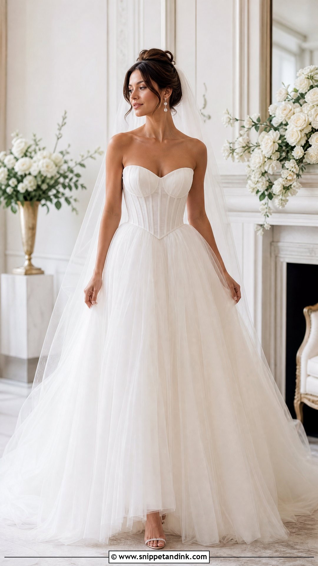 Corset Wedding Dress With Tulle Skirt - Snippet and Ink - 25 Different Wedding Dress Styles