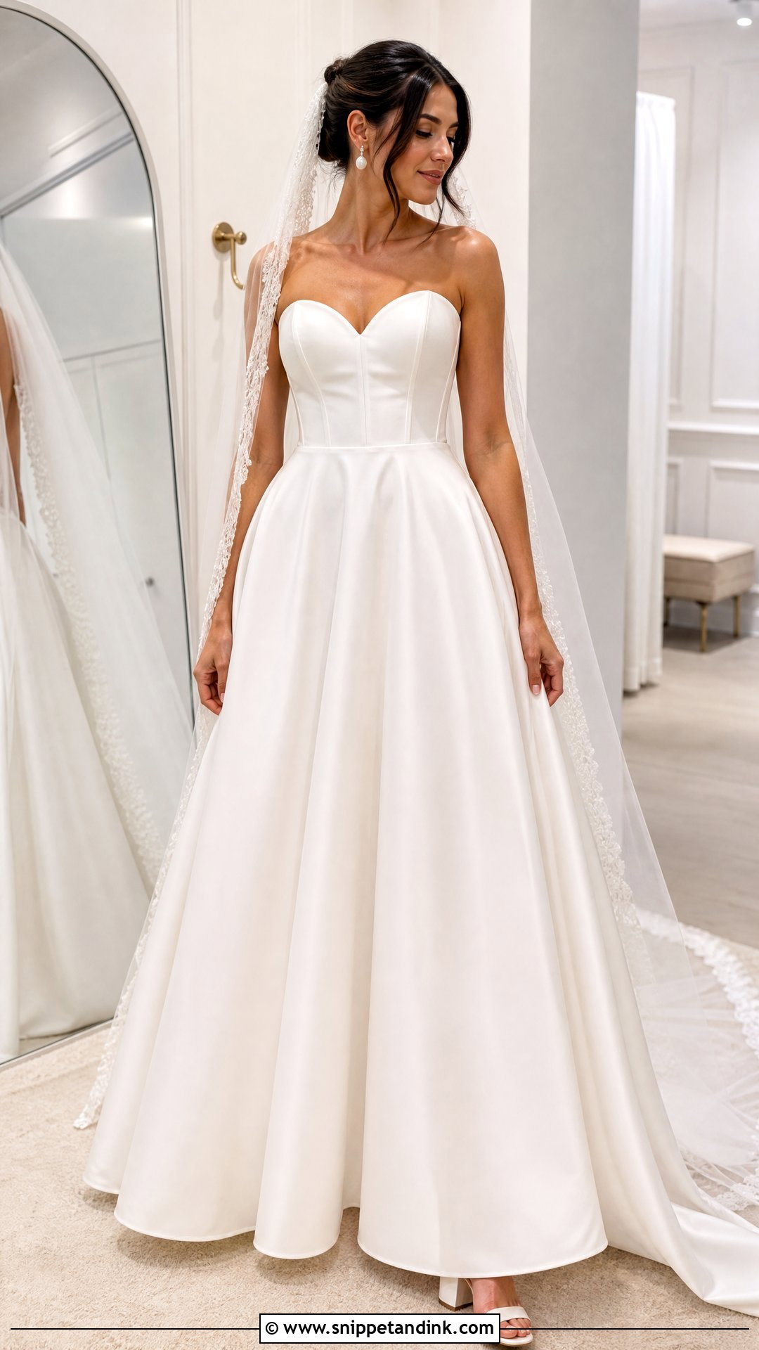 Corset Wedding Gown With A Line Skirt - Snippet and Ink - 20 Traditional Wedding Gown Ideas