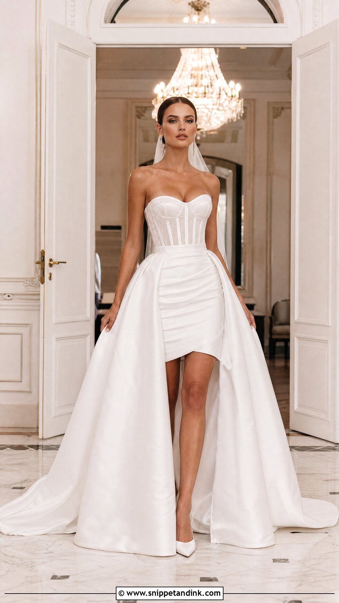Corset Wedding Gown With Removable Skirt - Snippet and Ink - 25 Two Way Wedding Gown Ideas