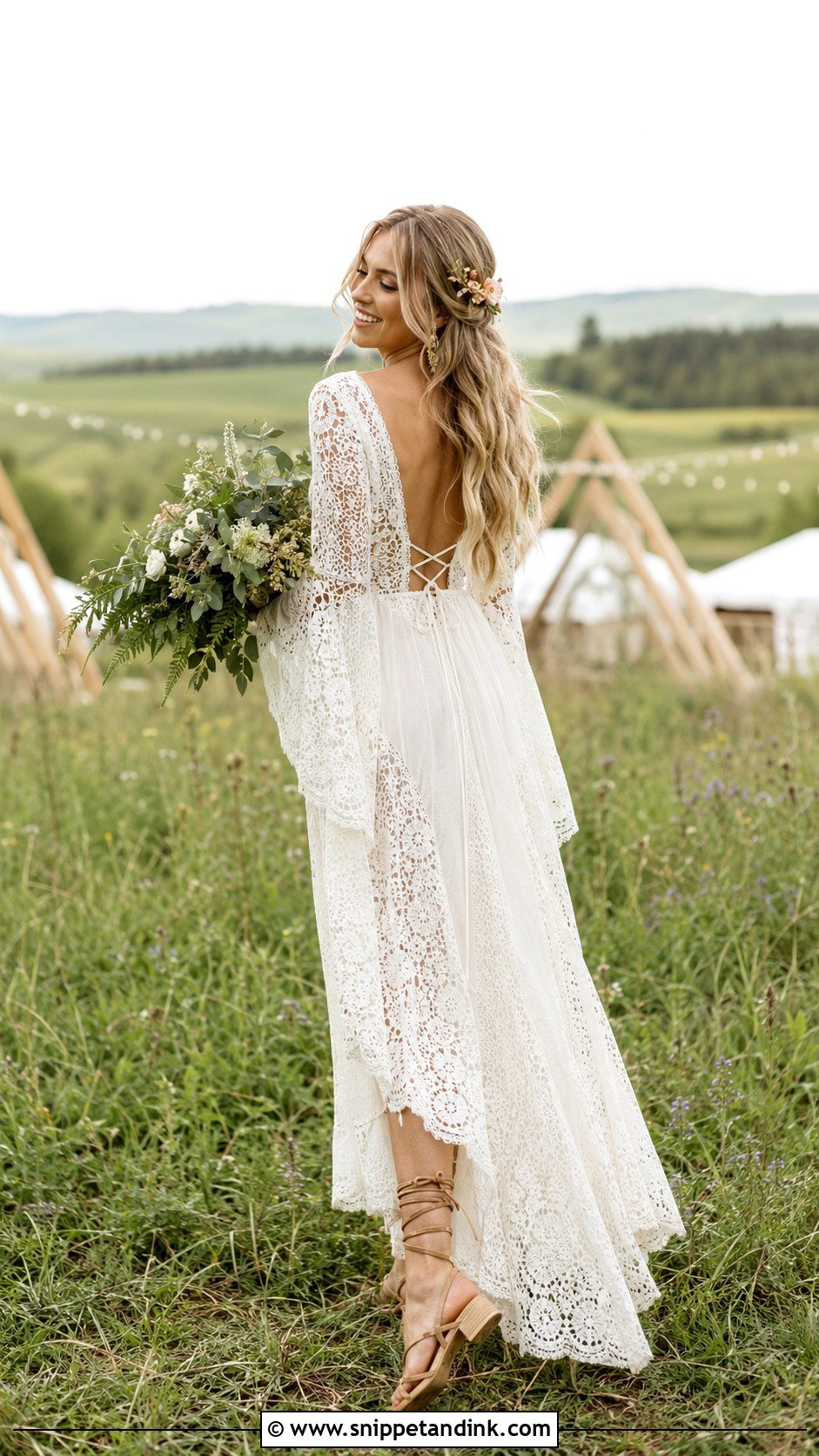 Cottage Core Boho Wedding Dress - Snippet and Ink - 25 Cottage Core Wedding Dress Ideas