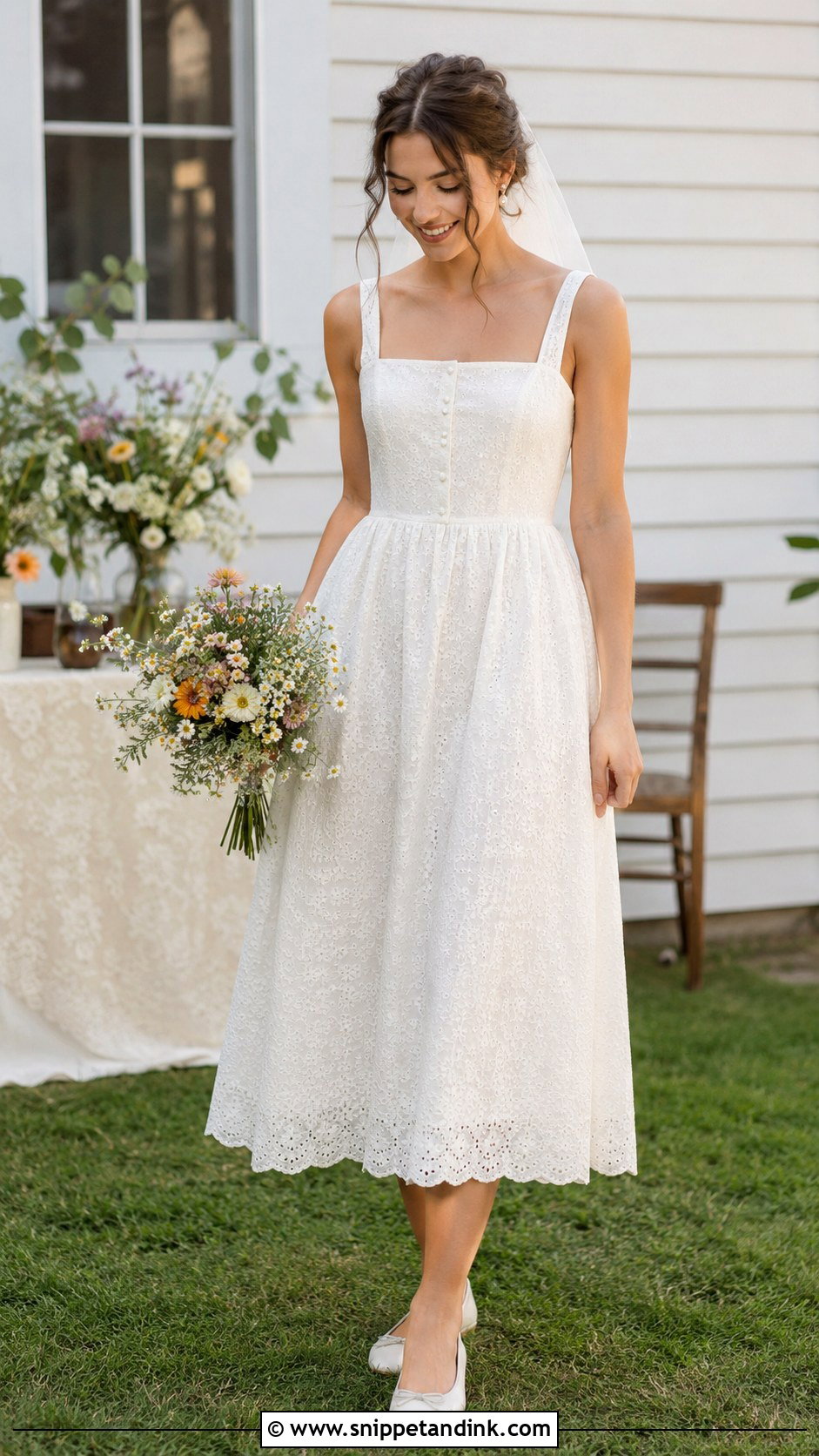 Cottage Core Simple Cotton Wedding Dress - Snippet and Ink - 25 Cottage Core Wedding Dress Ideas