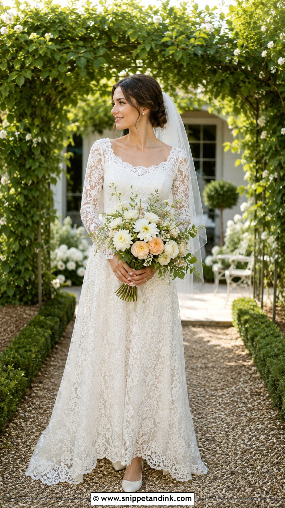 Cottage Core Vintage Lace Wedding Dress - Snippet and Ink - 25 Cottage Core Wedding Dress Ideas