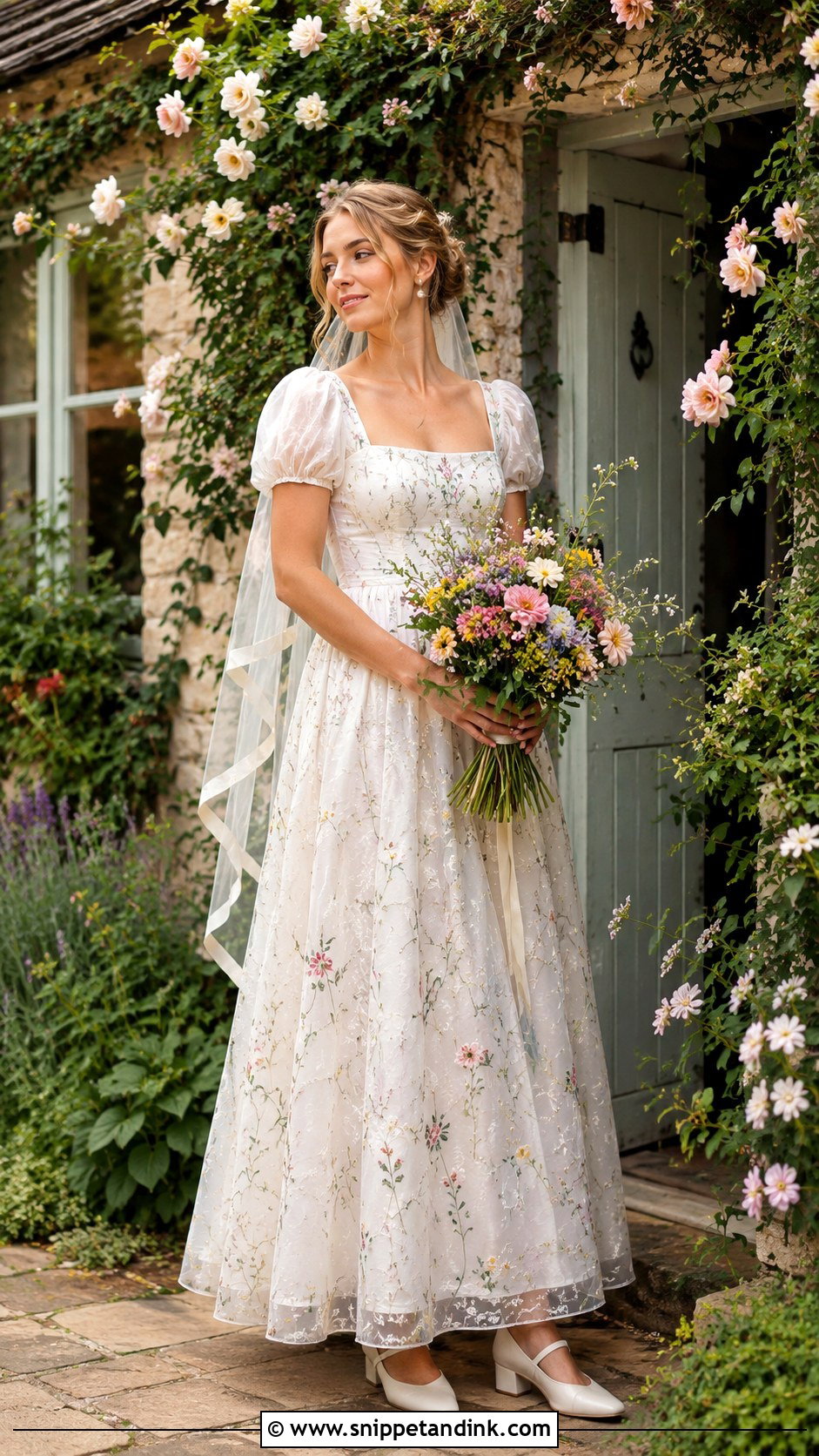 Cottagecore Fairy Wedding Dress - Snippet and Ink - 20 Fairy Wedding Dresses