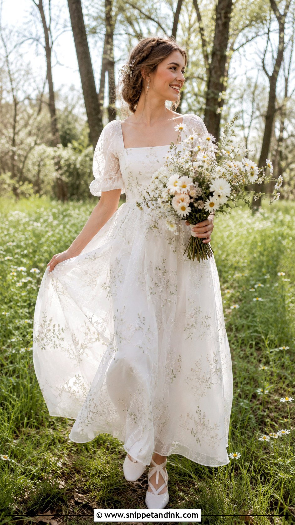 Cottagecore Forest Wedding Dress - Snippet and Ink - 20 Forest Wedding Aesthetic Wedding Dress Ideas