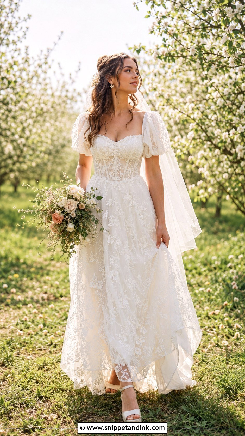 Cottagecore Ivy Wedding Dress - Snippet and Ink - 20 Ivy Wedding Dress Ideas