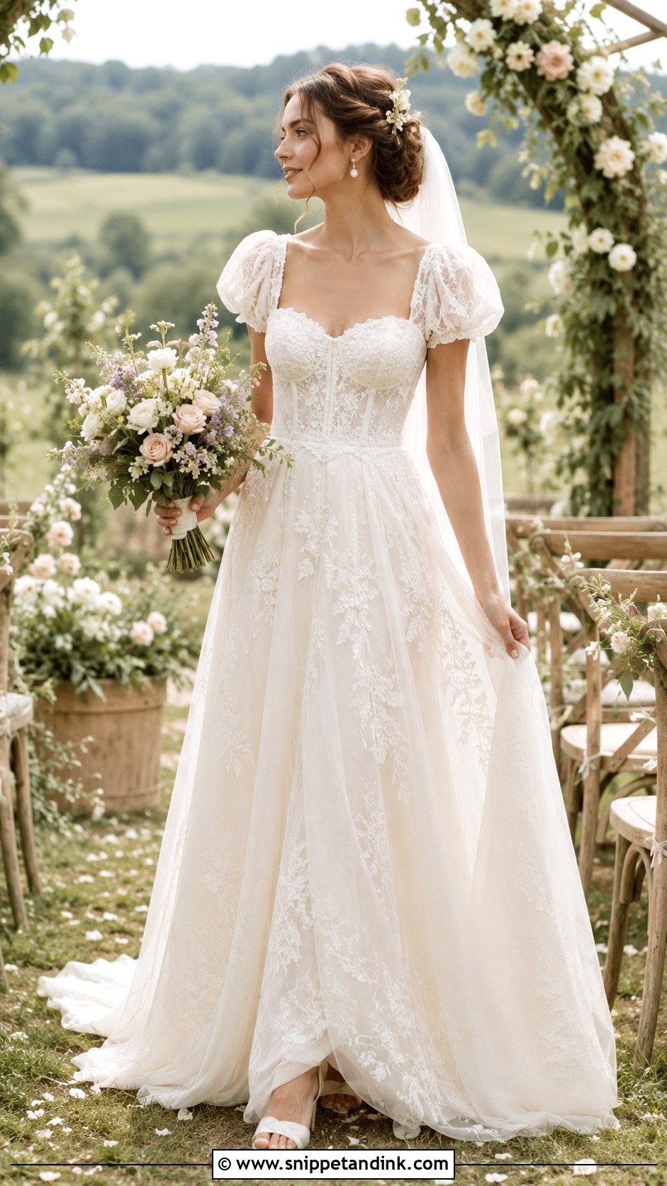 Cottagecore Wedding Gown - Snippet and Ink - 20 Cottagecore Gowns
