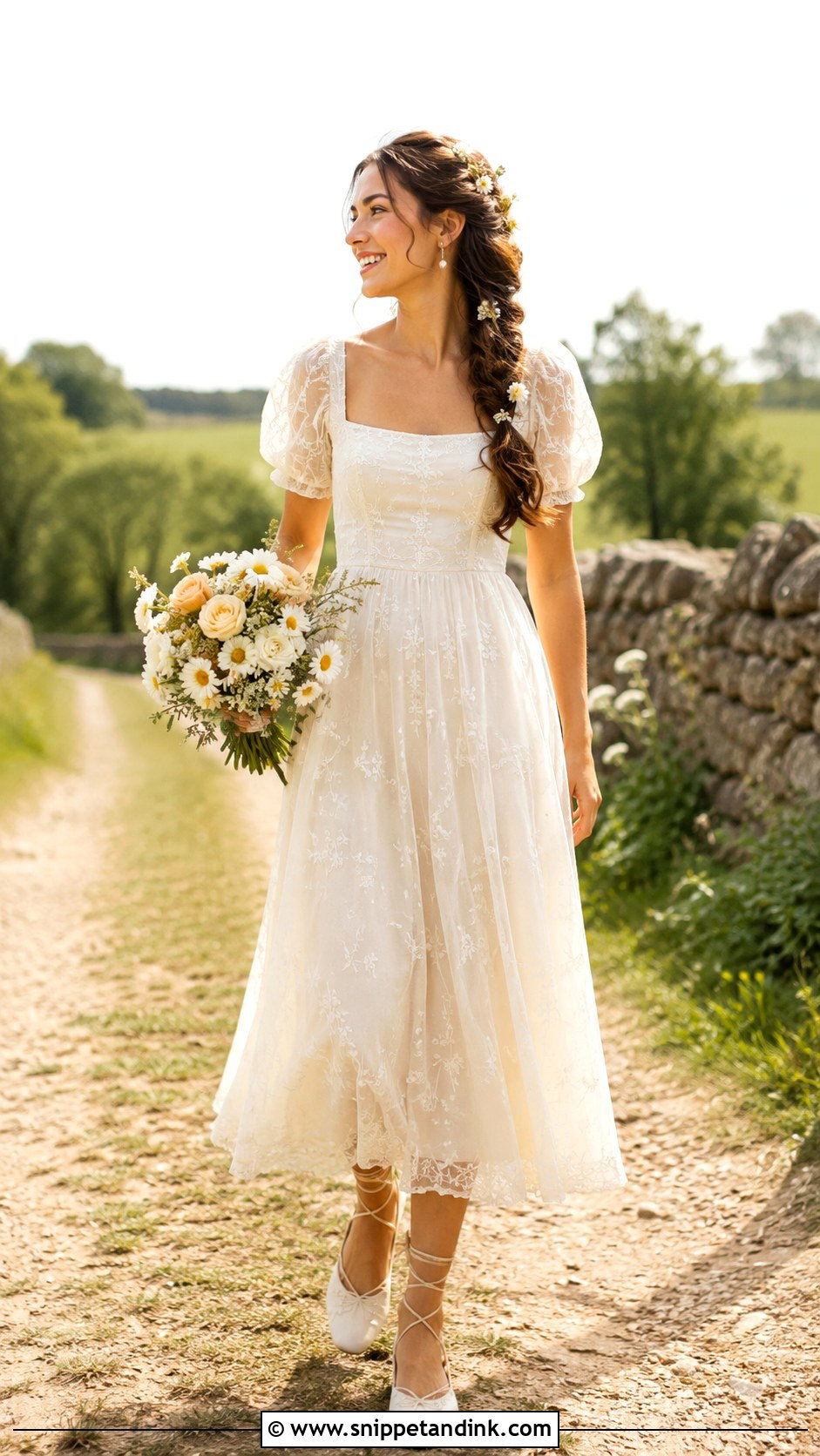 Cottagecore Whimsical Bridal Look - Snippet and Ink - 20 Whimsical Bride Ideas