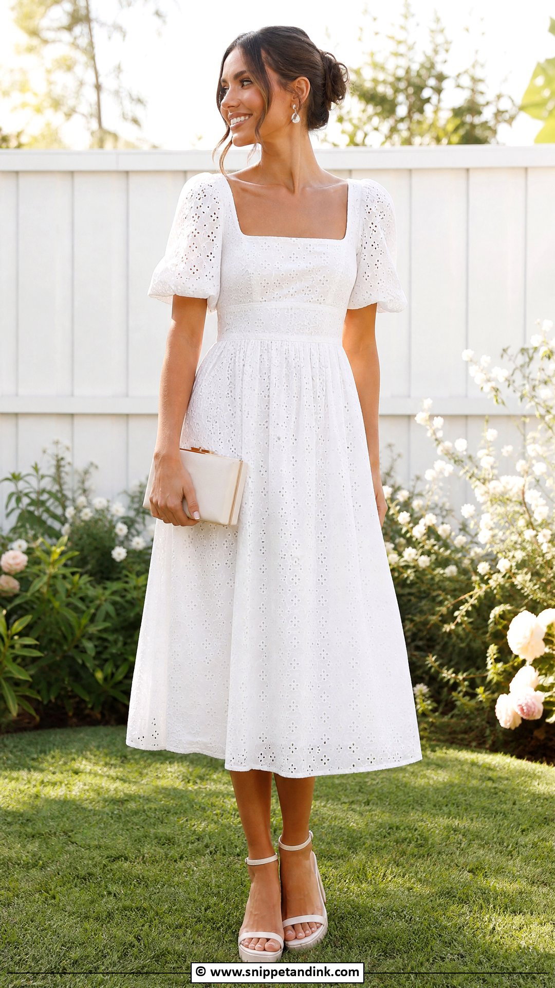 Cotton Eyelet Wedding Dress - Snippet and Ink - 35 Casual Wedding Dress Ideas