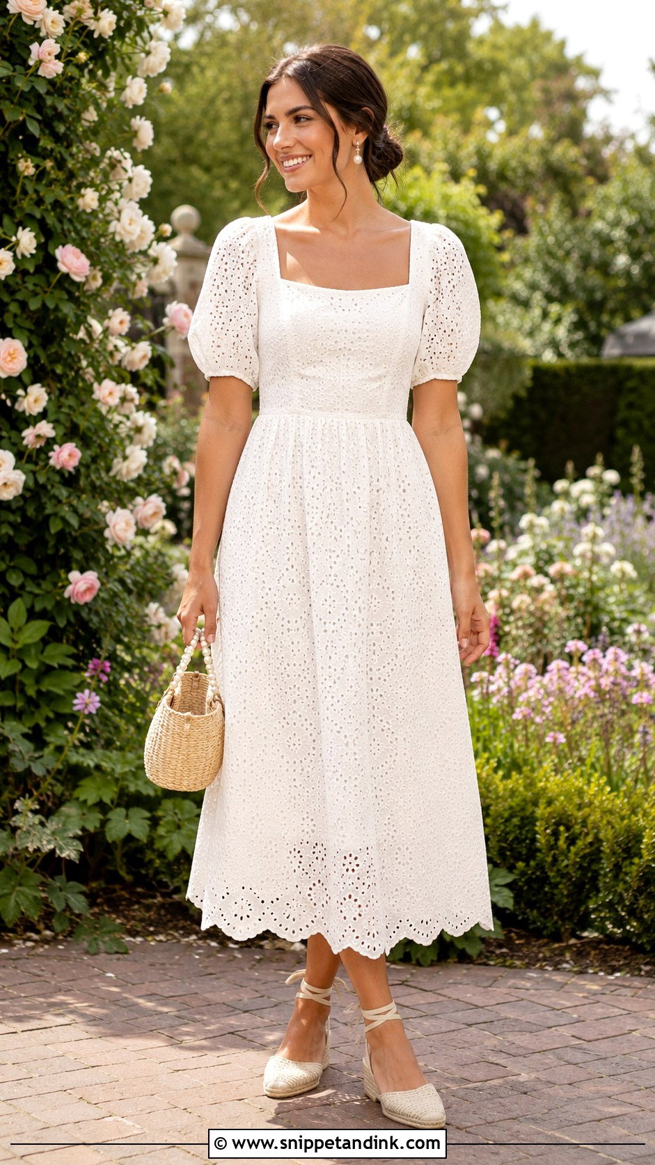 Cotton Eyelet Wedding Dress - Snippet and Ink - 20 Casual Wedding Dresses