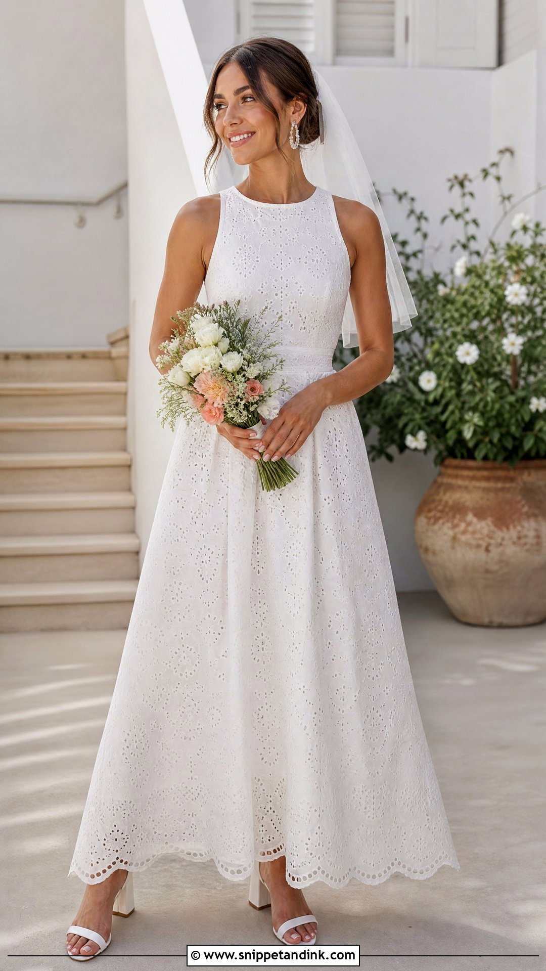 Cotton Eyelet Wedding Dress - Snippet and Ink - 20 Wedding Dress Material Ideas