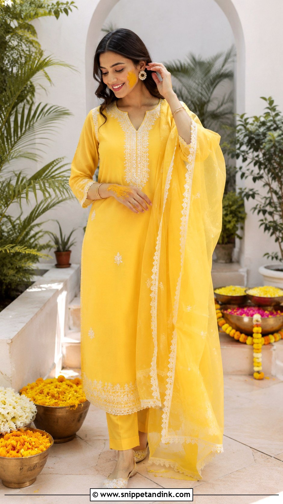 Cotton Kurta Haldi Suit - Snippet and Ink - 25 Haldi Suit Ideas